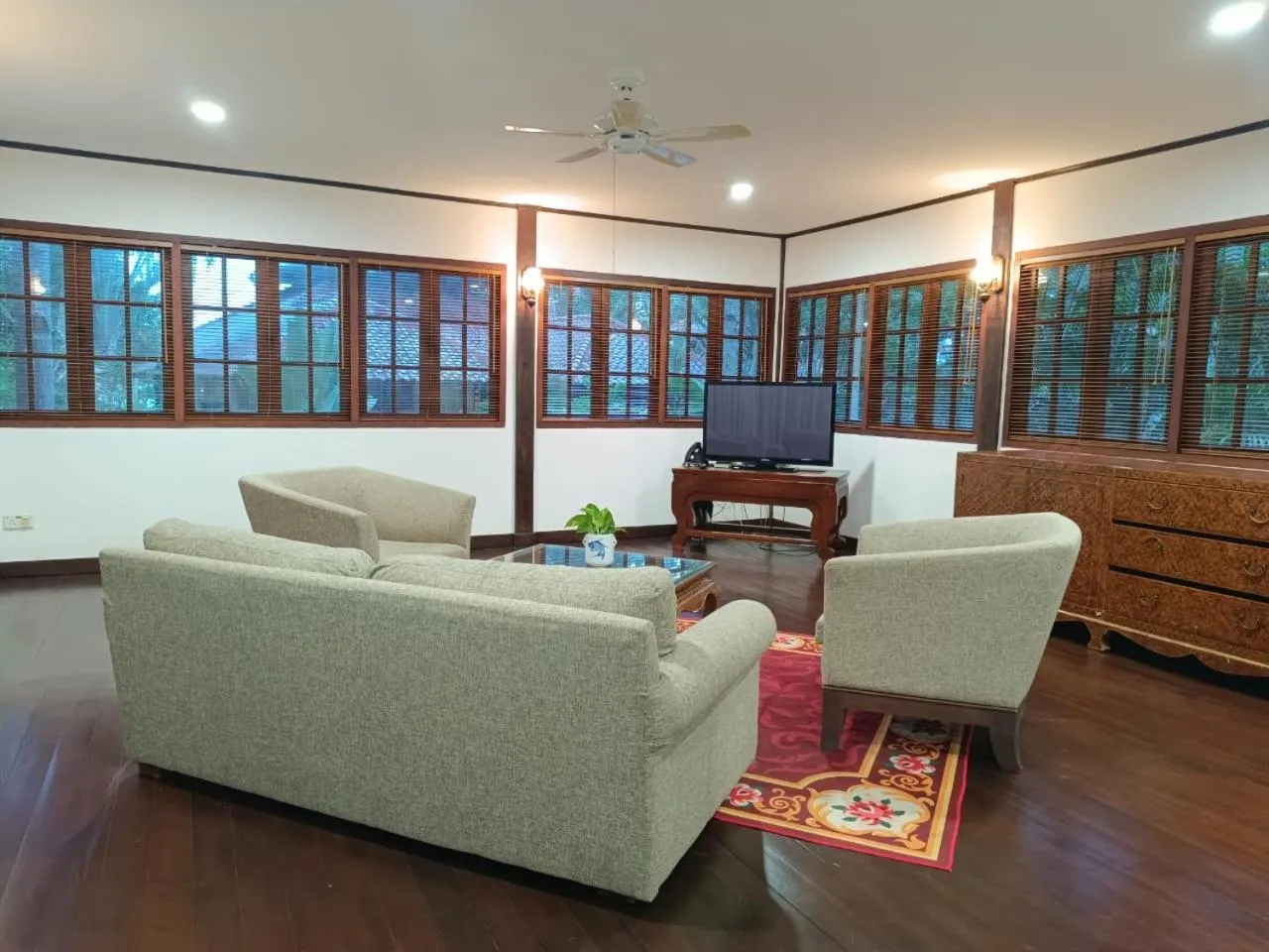 Seating area in Nongsa Village