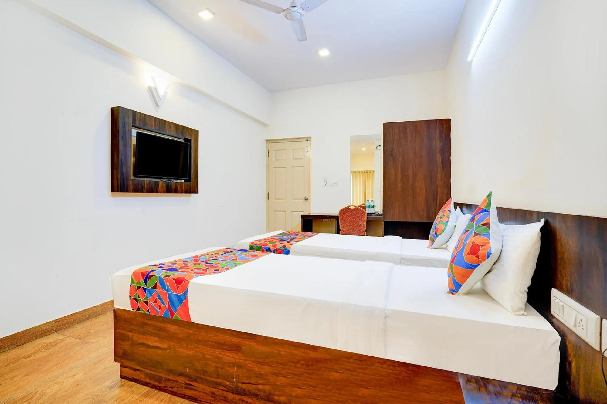 Bed in FabHotel GRK Comforts - Jayanagar