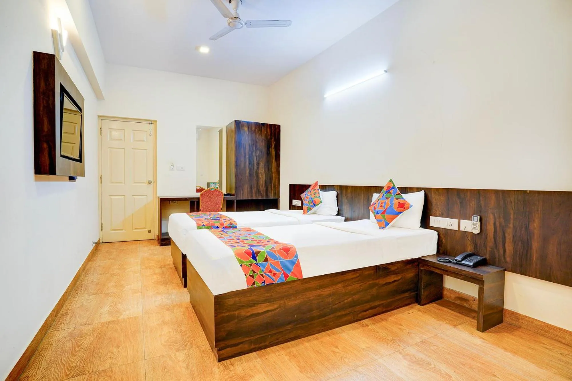 Bed in FabHotel GRK Comforts - Jayanagar