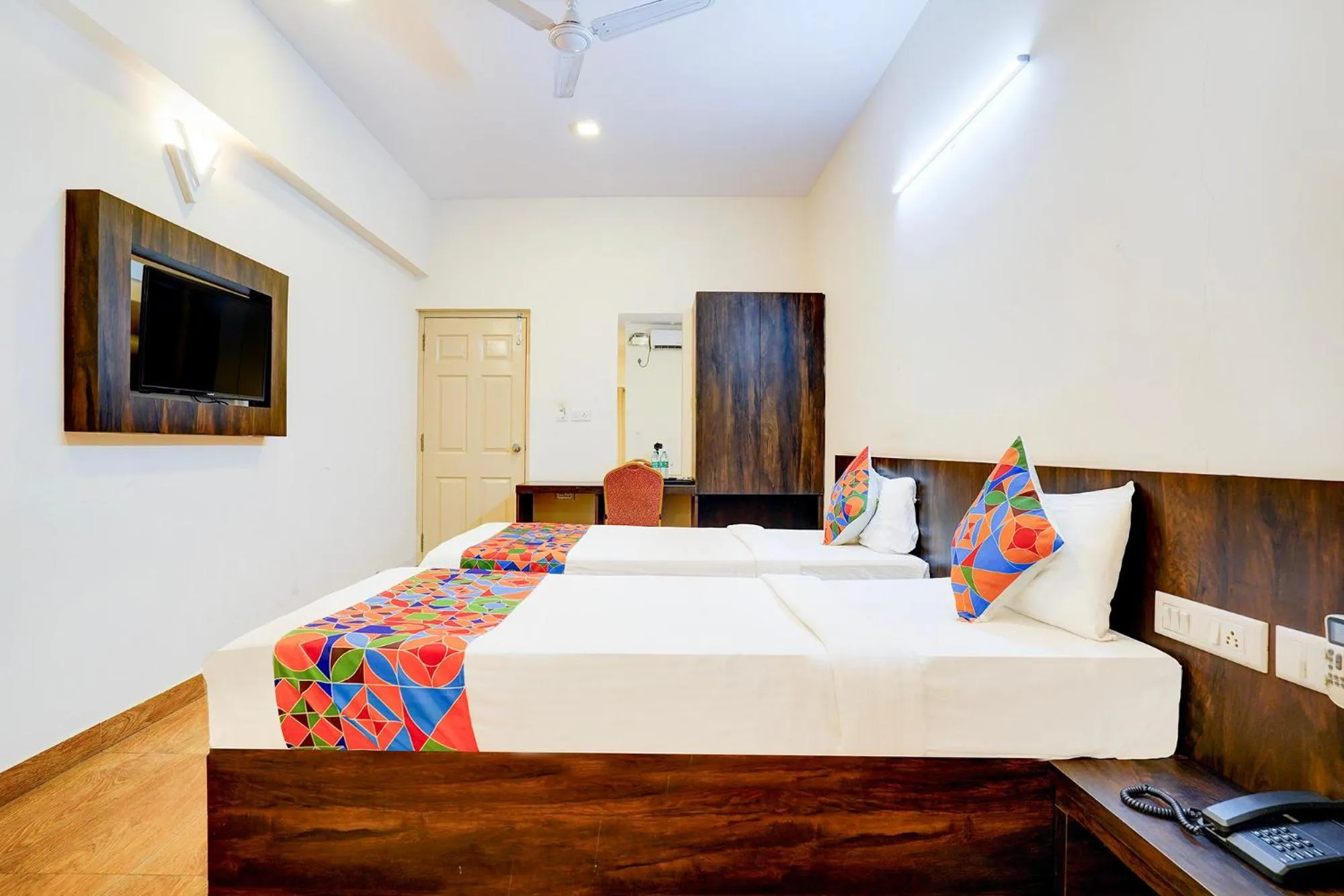 Bed in FabHotel GRK Comforts - Jayanagar