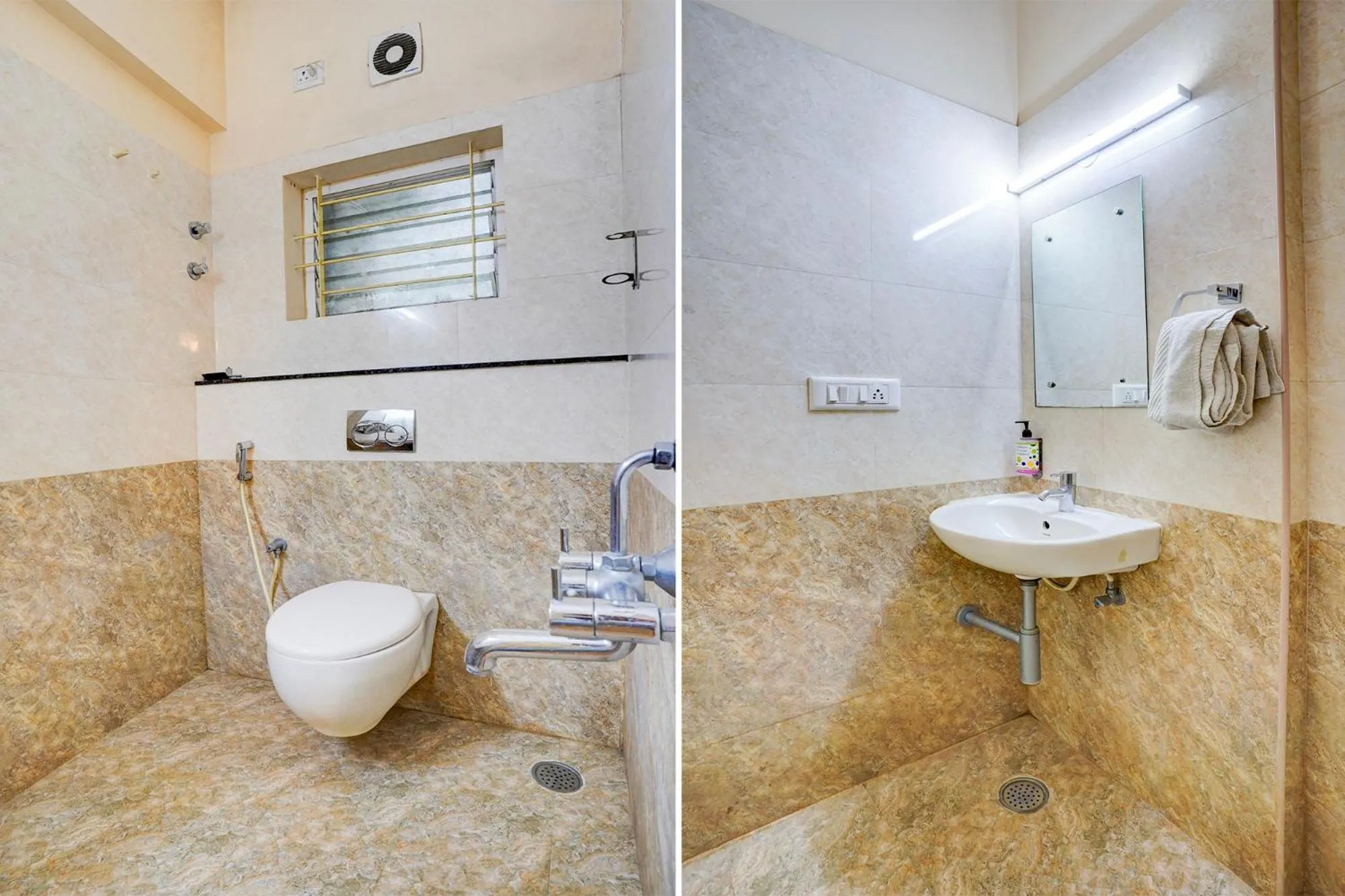 Bathroom in FabHotel GRK Comforts - Jayanagar