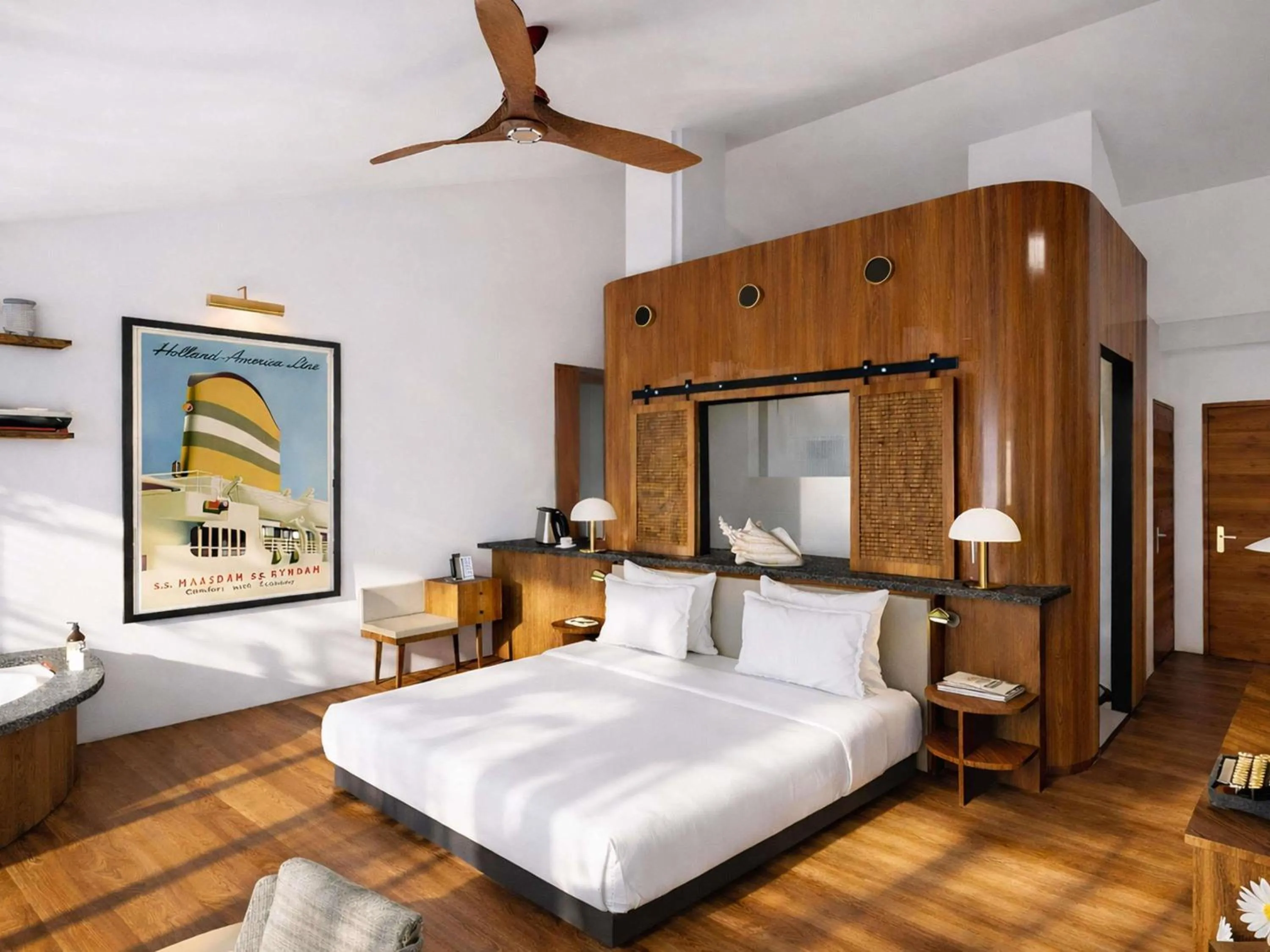 Bedroom, Bed in Côte Ouest Thalasso & Spa Les Sables d'Olonne - MGallery Collection