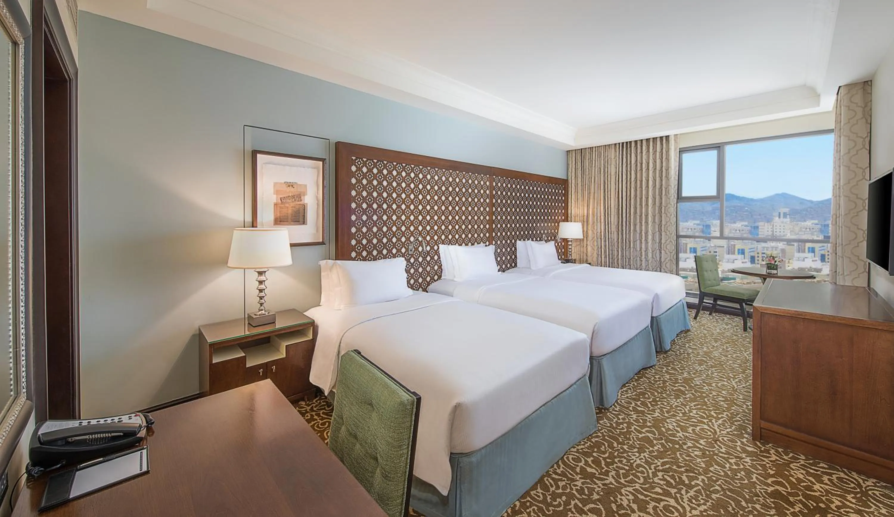 Bed in Hilton Suites Jabal Omar Makkah