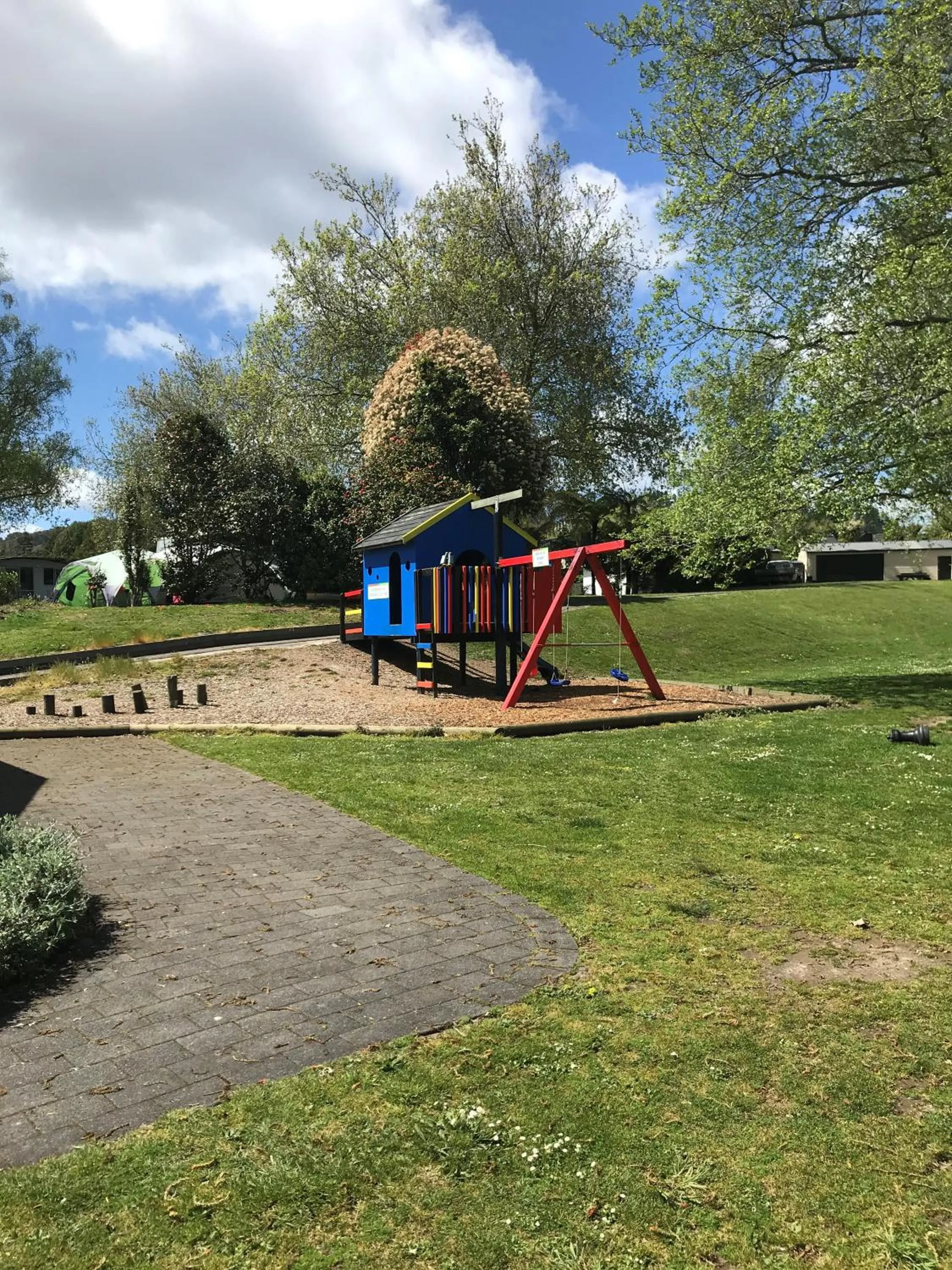 Children play ground in Rotorua Thermal Holiday Park
