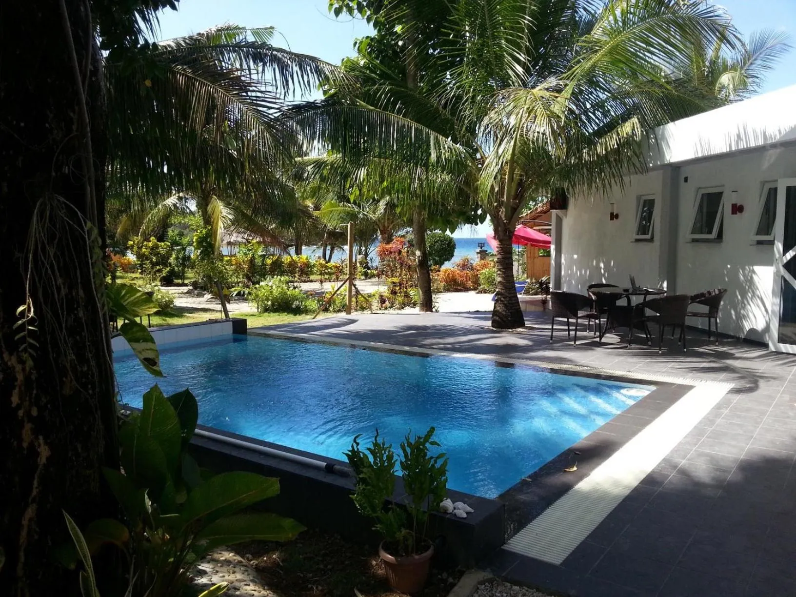 Swimming pool in Binucot Beach Resort