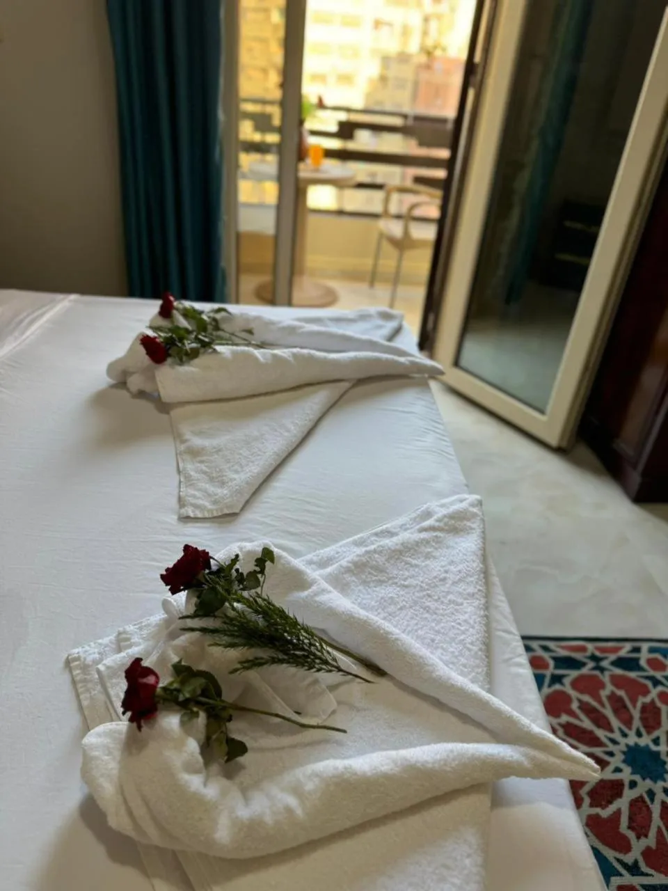 Bed in Golden Palace Hotel