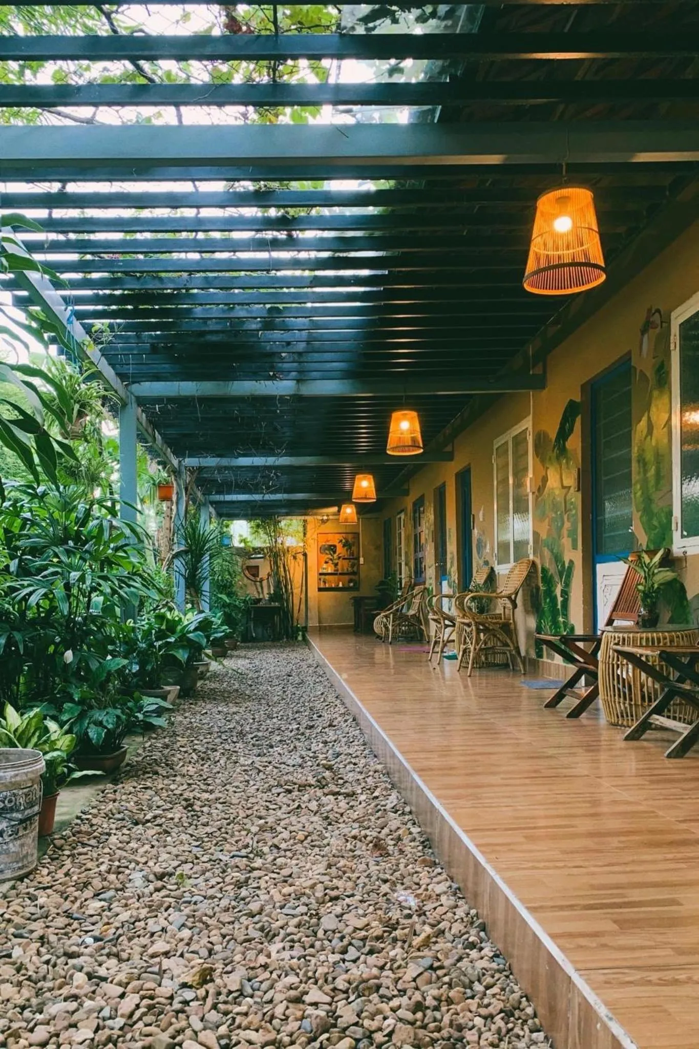 Garden view in Yellow Farm Homestay at Tuy Hòa Phú Yên