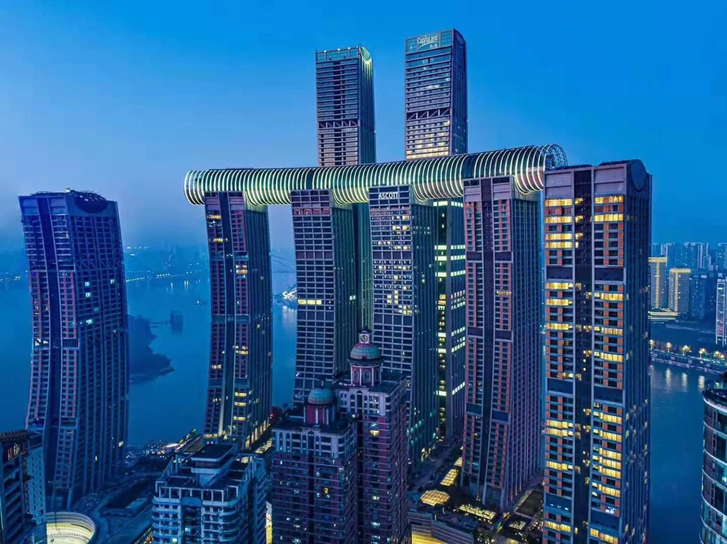Bird's eye view in Ascott Raffles City Chongqing