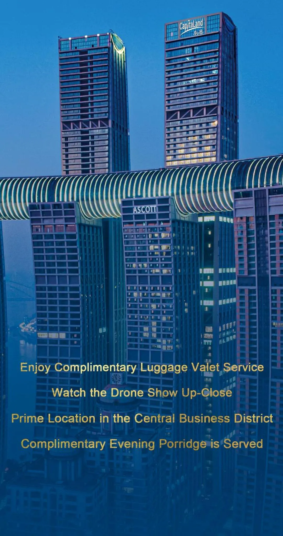 Property building in Ascott Raffles City Chongqing