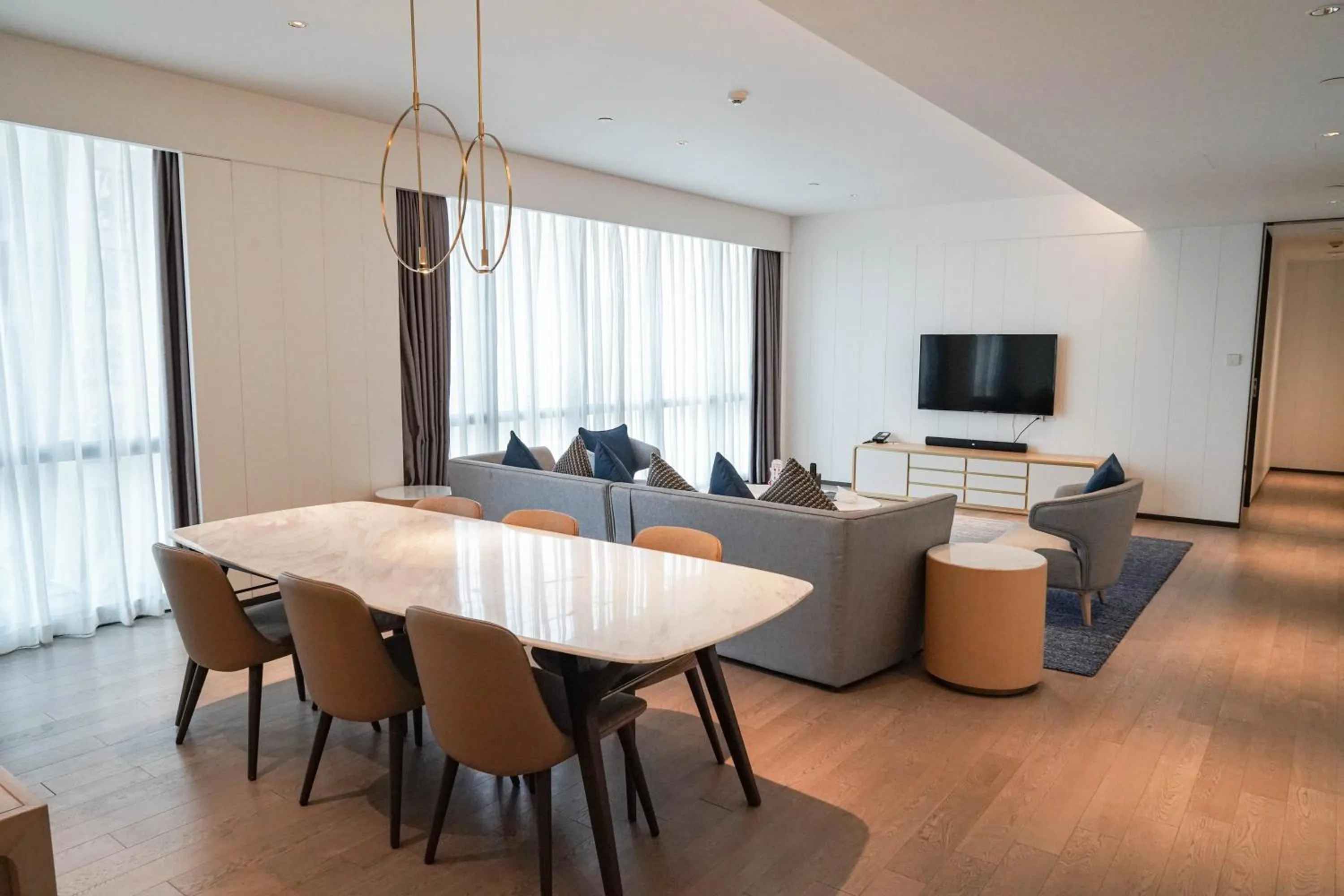 Living room in Ascott Raffles City Chongqing