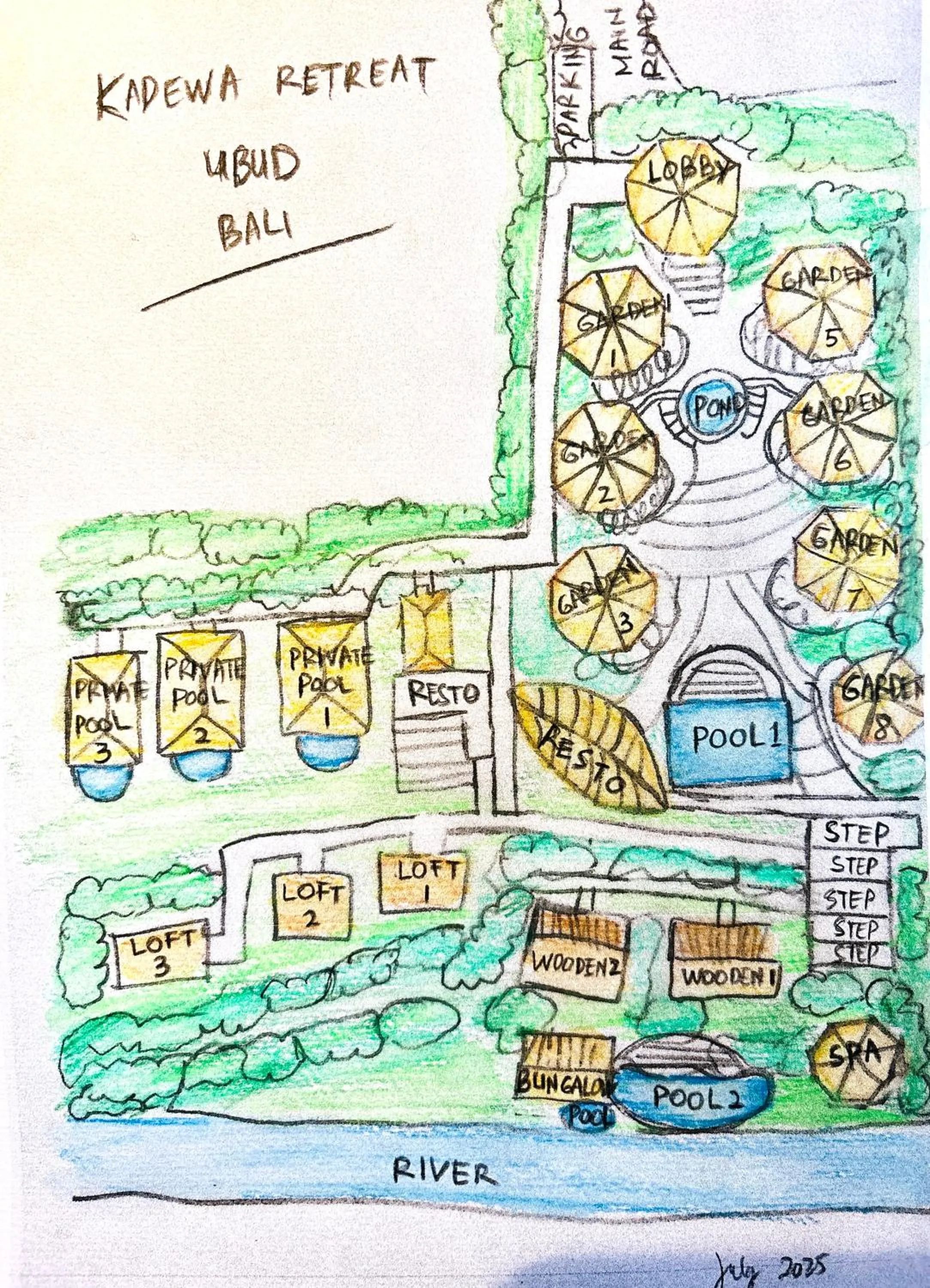 Floor plan in Kadewa Retreat Ubud - Adults Only