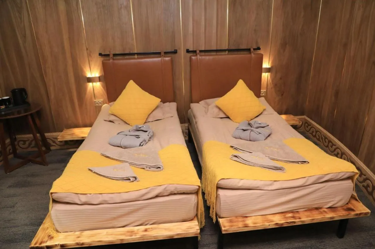 Bedroom, Bed in My hotel Karakol