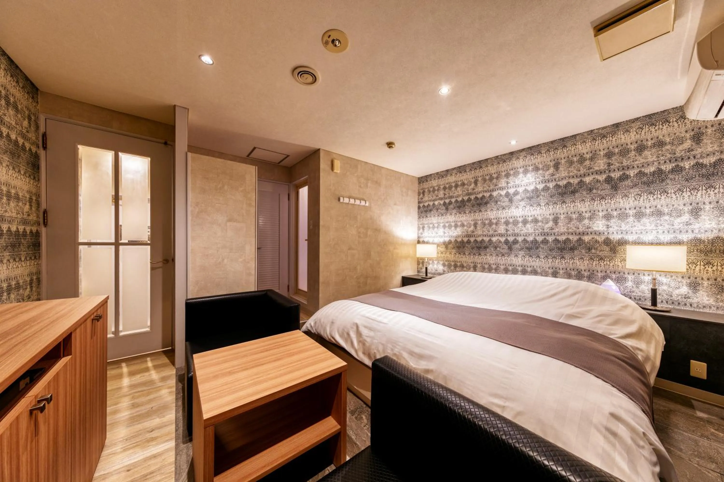 Bed in HOTEL LUNA MODERN Sakuranomiya (Adult Only)