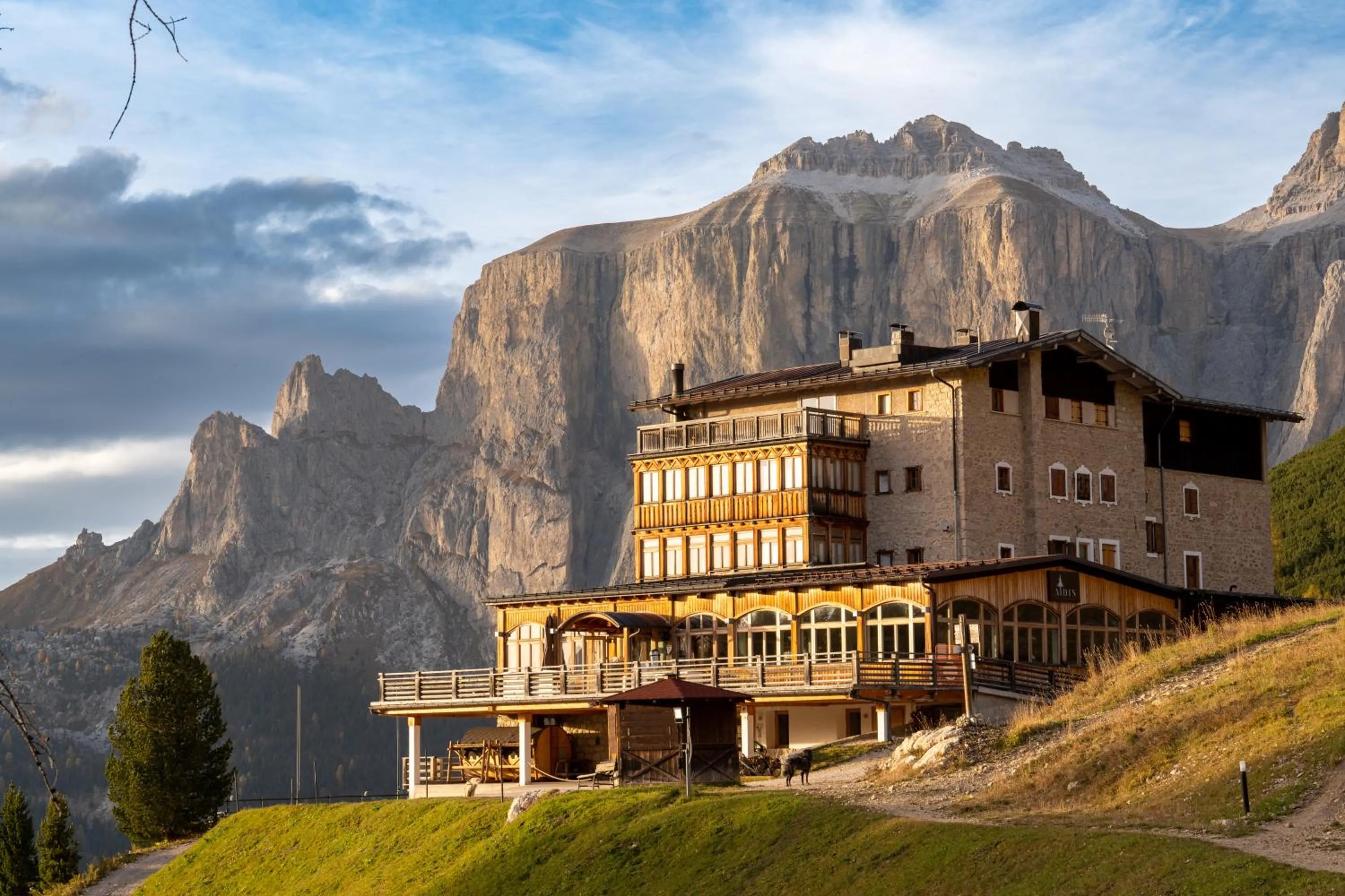 Property building in Hotel Pordoi Passo Pordoi Vegetarian Hotel
