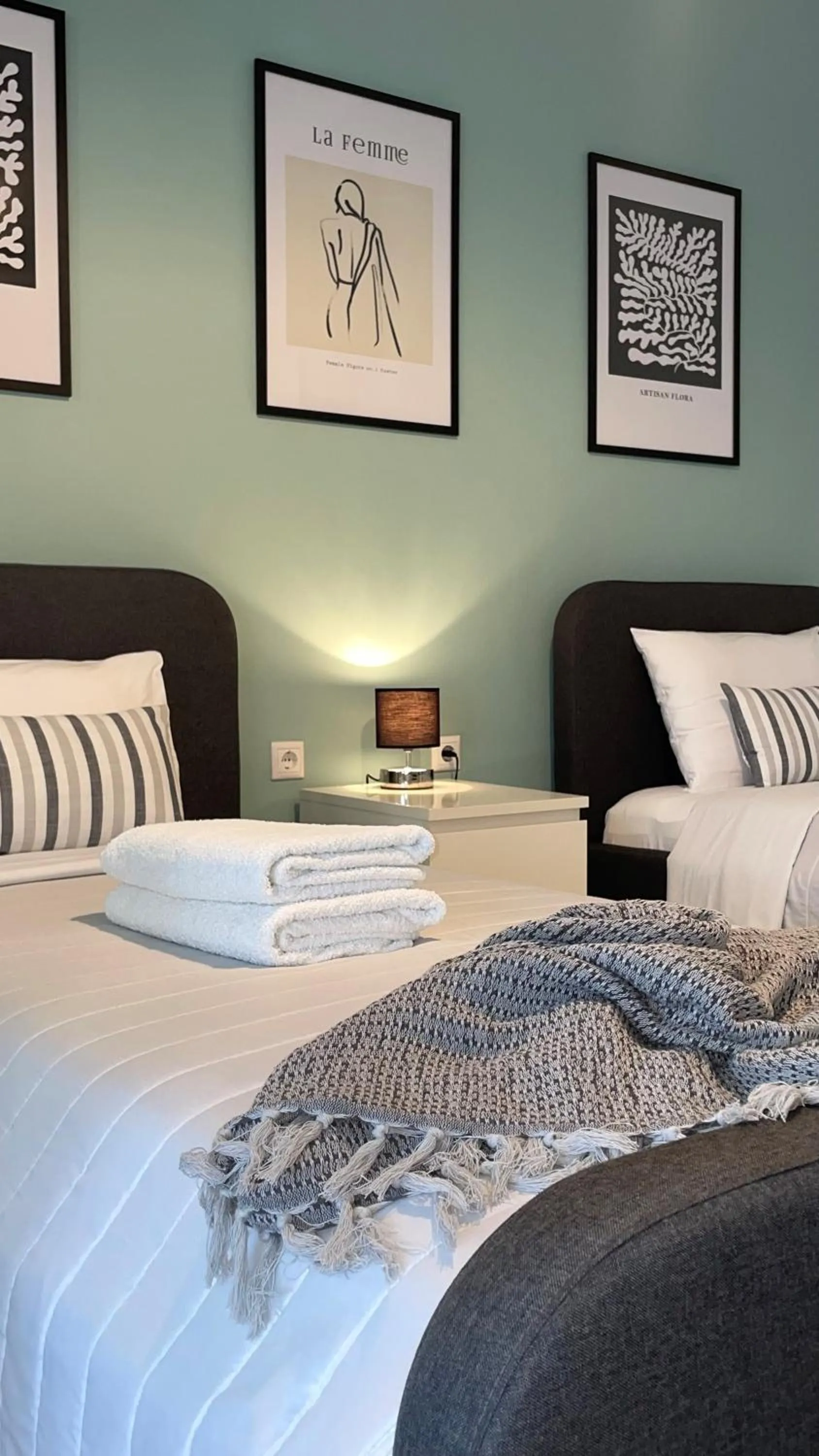 Bed in Vasilios Marinos Rooms