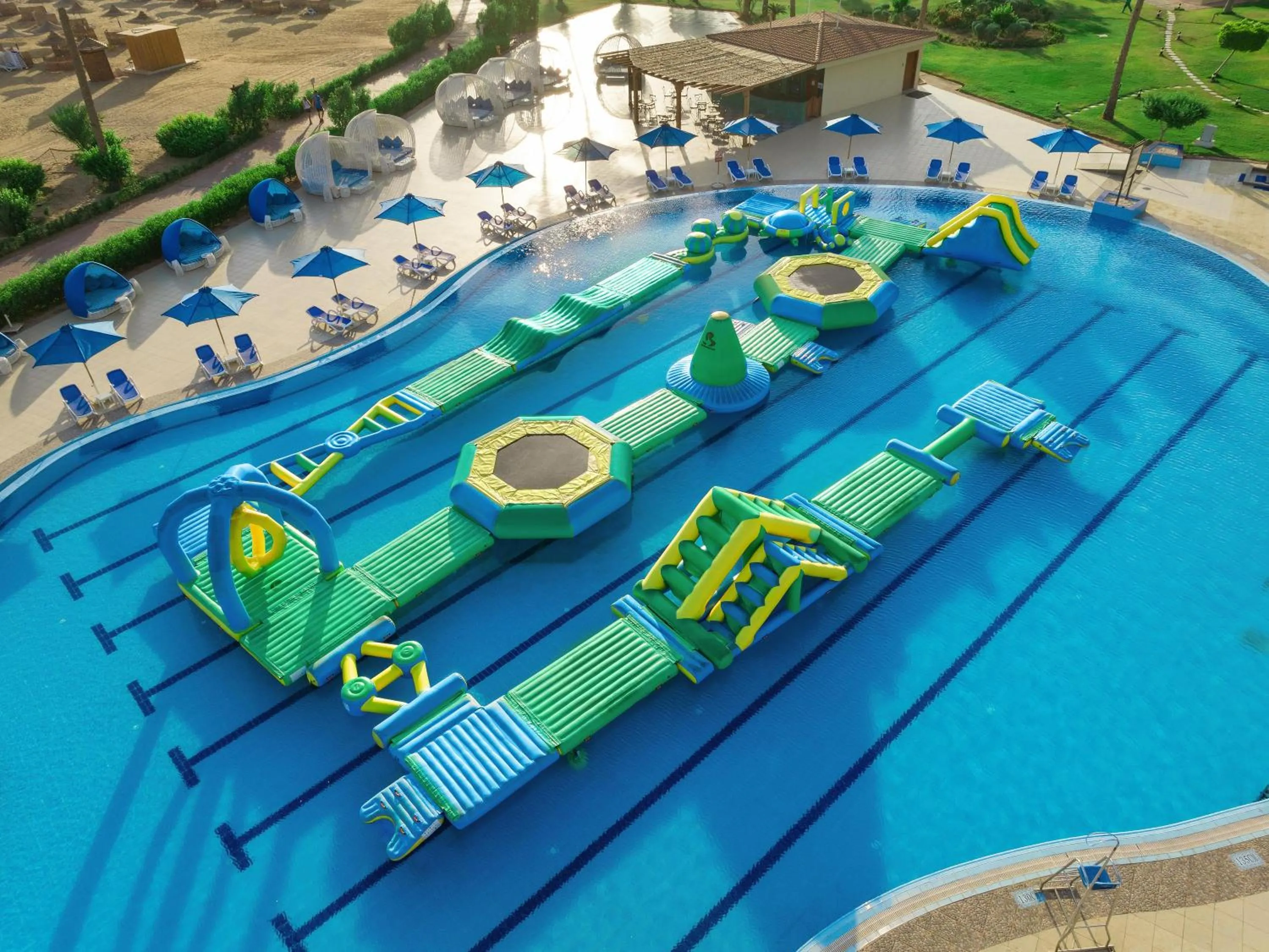 Aqua park in Cleopatra Luxury Resort Makadi Bay