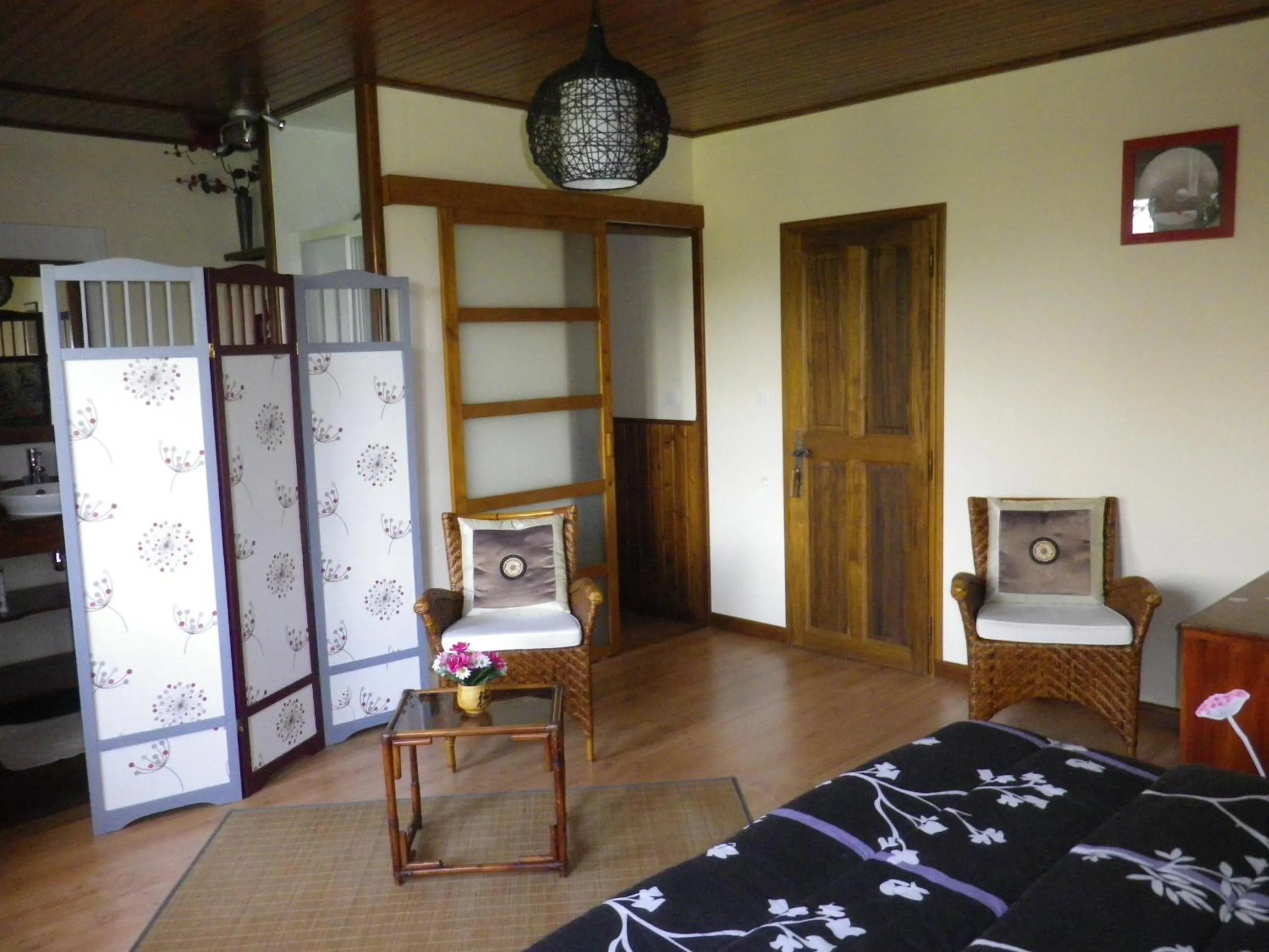 Bed in Chambre d'hôtes La Haie Fleurie