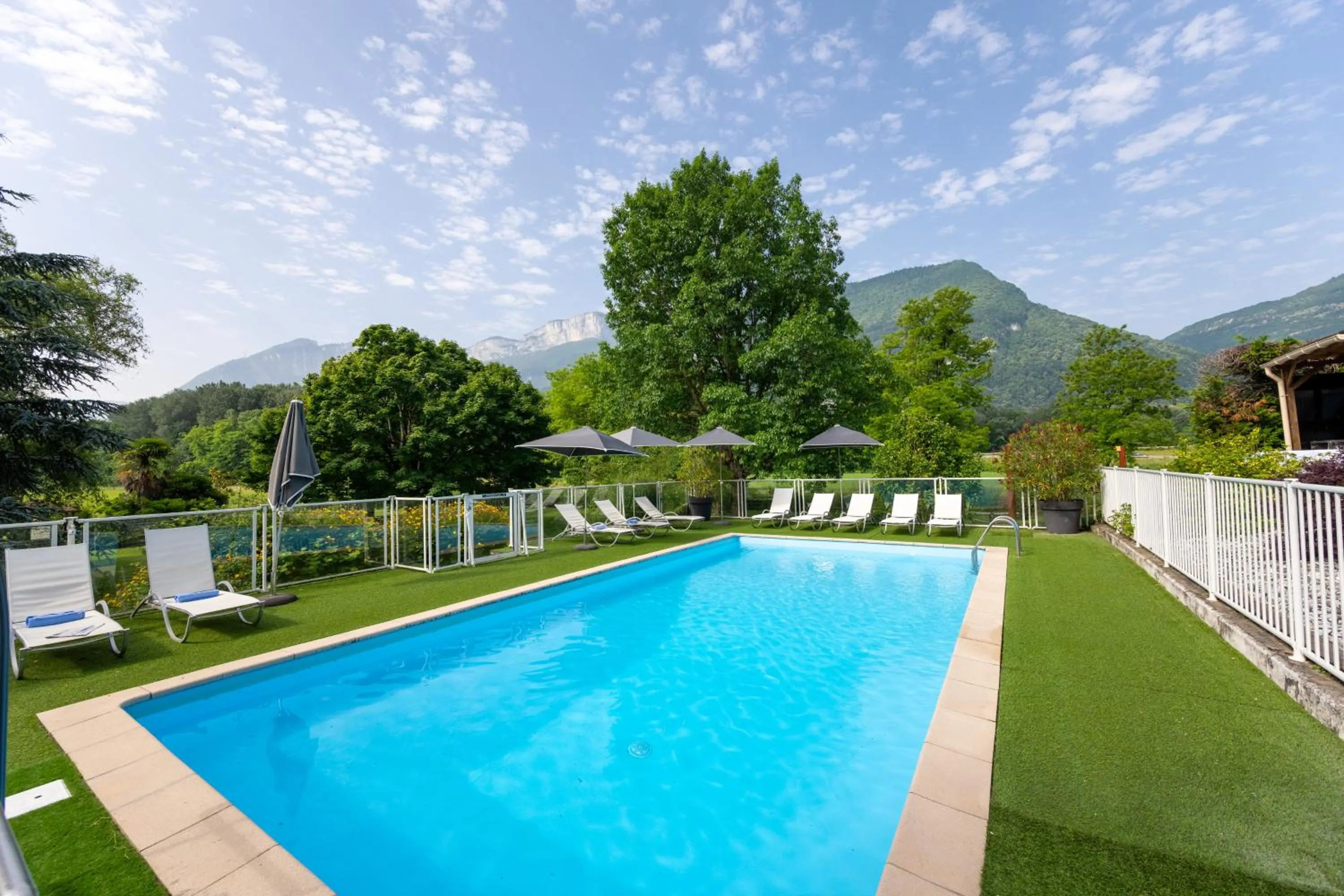 Pool view in Novotel Grenoble Nord Voreppe