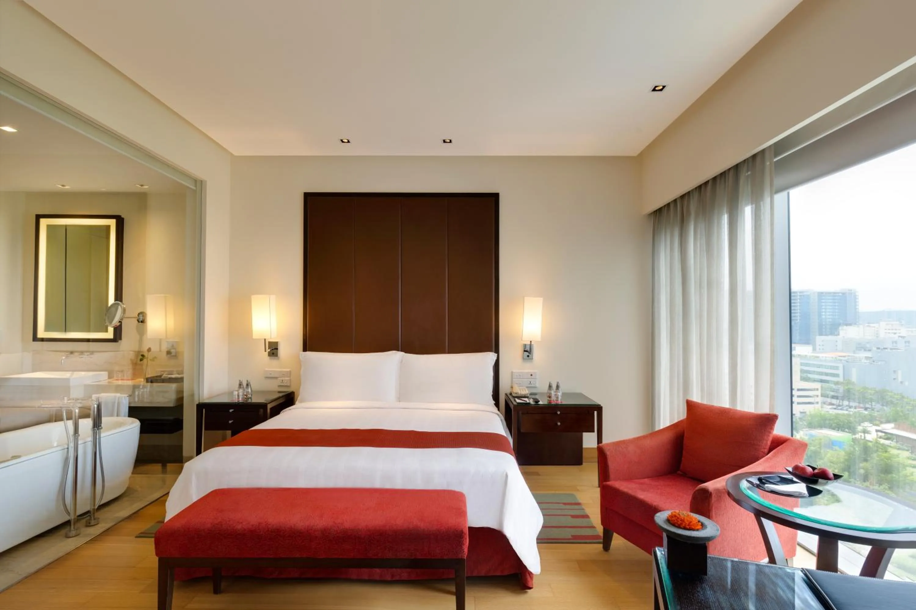 Bed in Trident Hyderabad