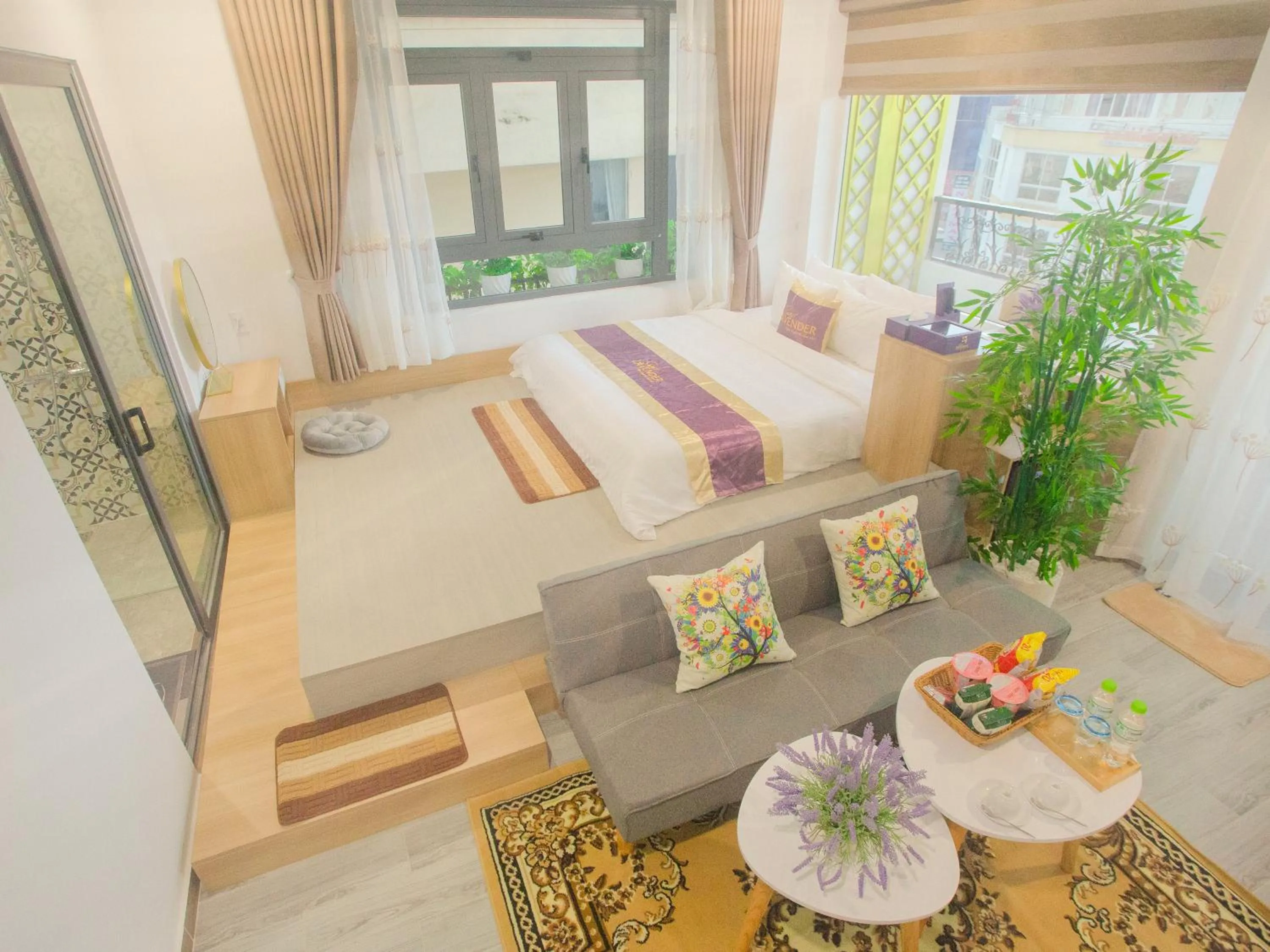 Bed in Sweet Lavender Hotel