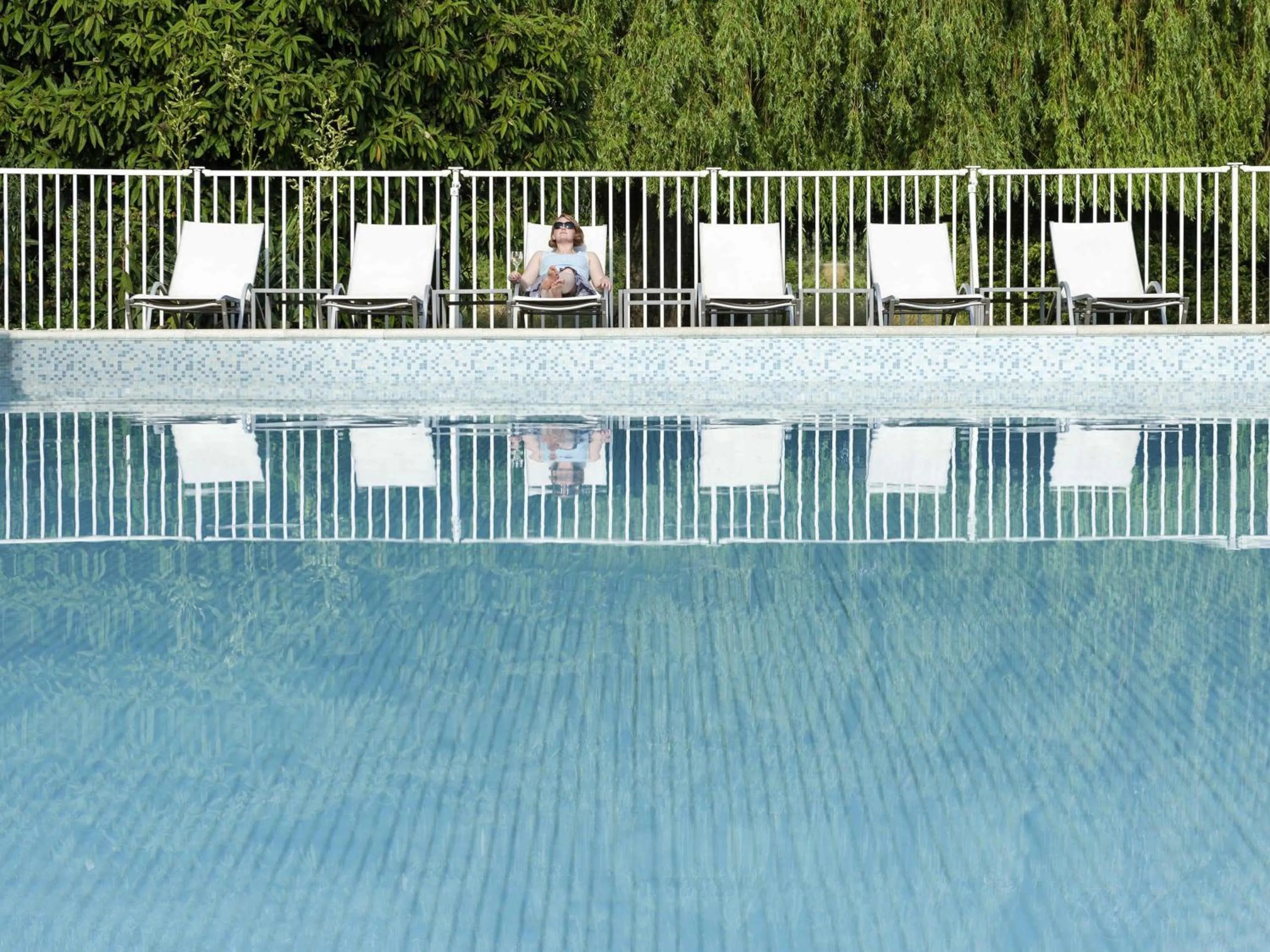Pool view in Novotel Metz Amnéville