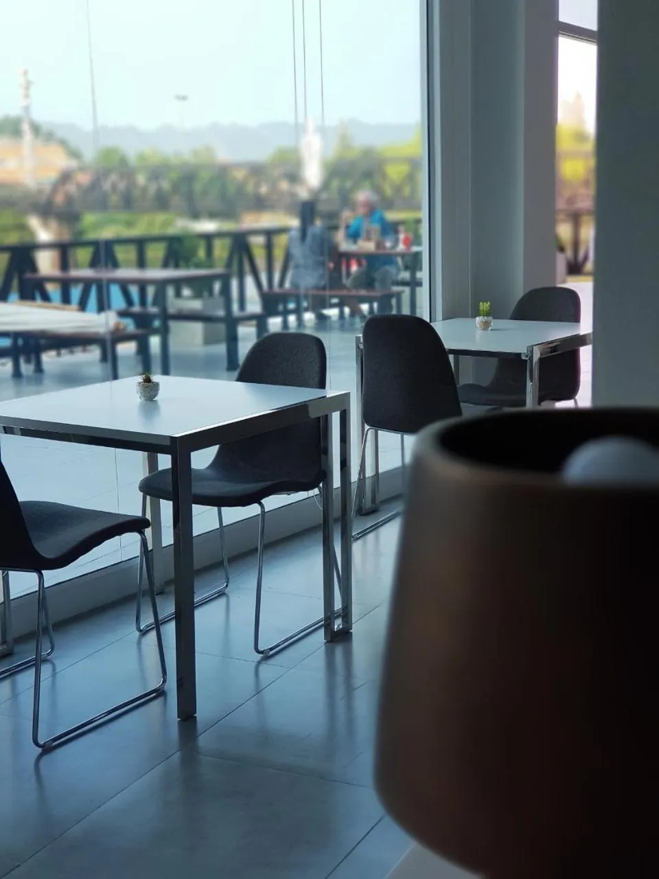 Communal lounge/ TV room in River Kwai View Hotel Kanchanaburi