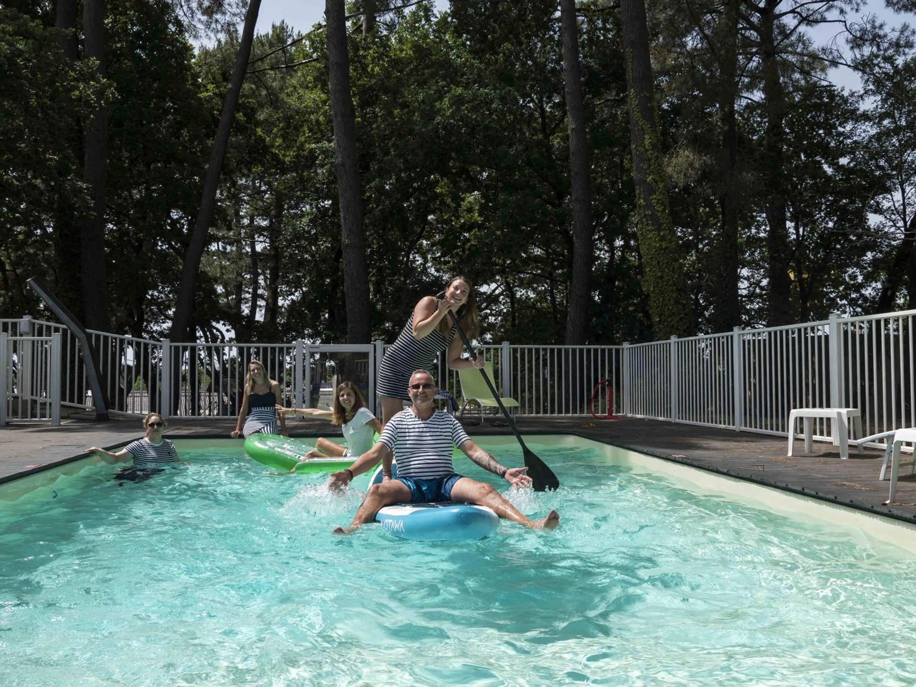 Pool view in ibis Styles Lorient Caudan