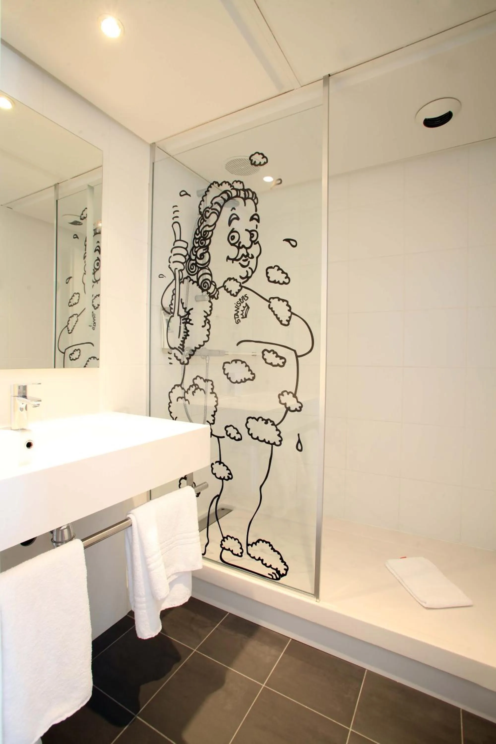 Shower in ibis Styles Nancy Sud
