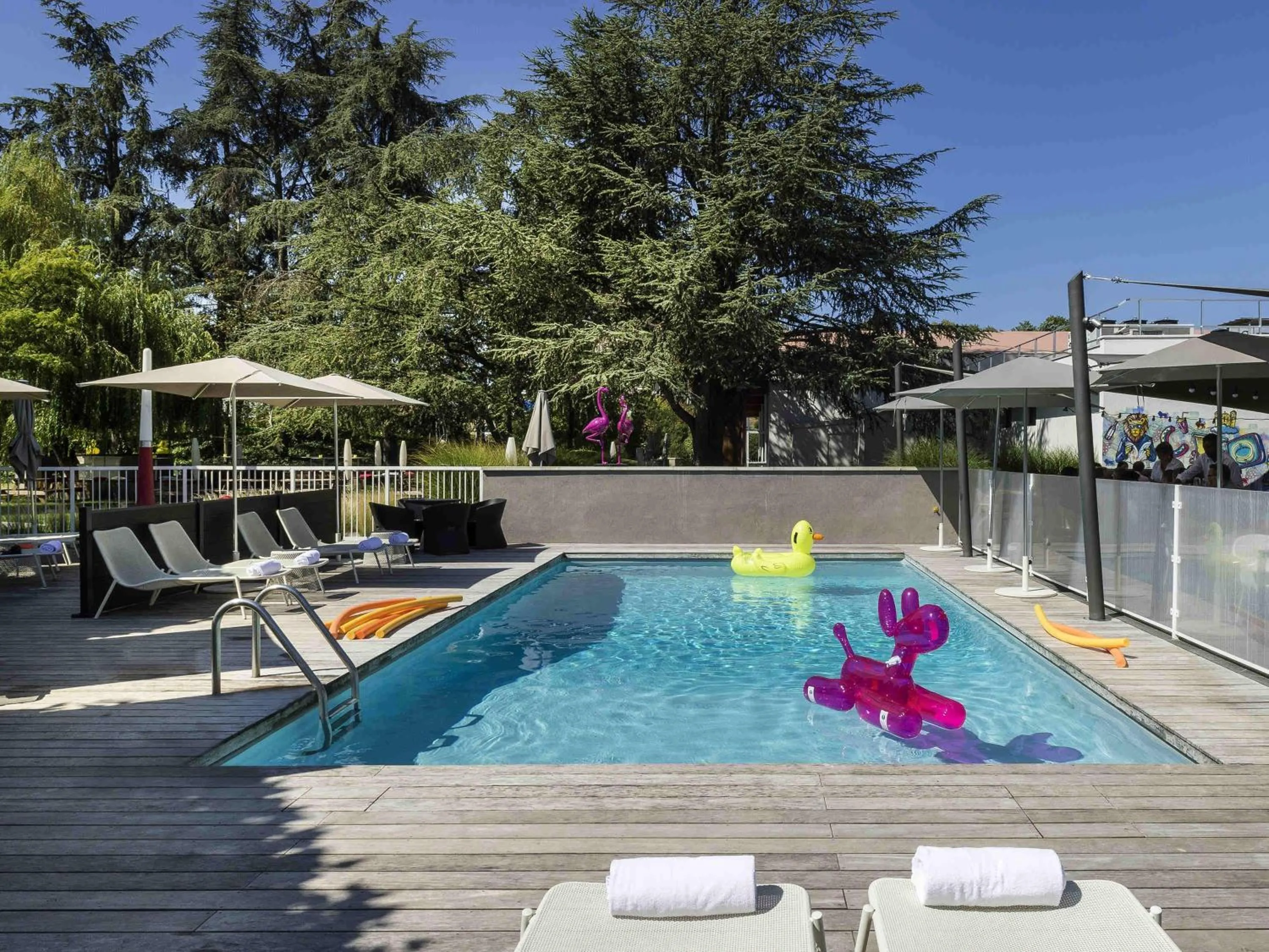 Pool view in Novotel Lyon Bron Meeting & Events