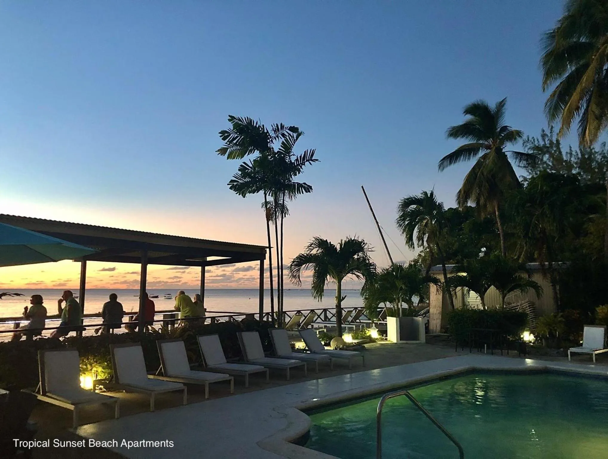 Pool view in Tropical Sunset Beach Apartment Hotel