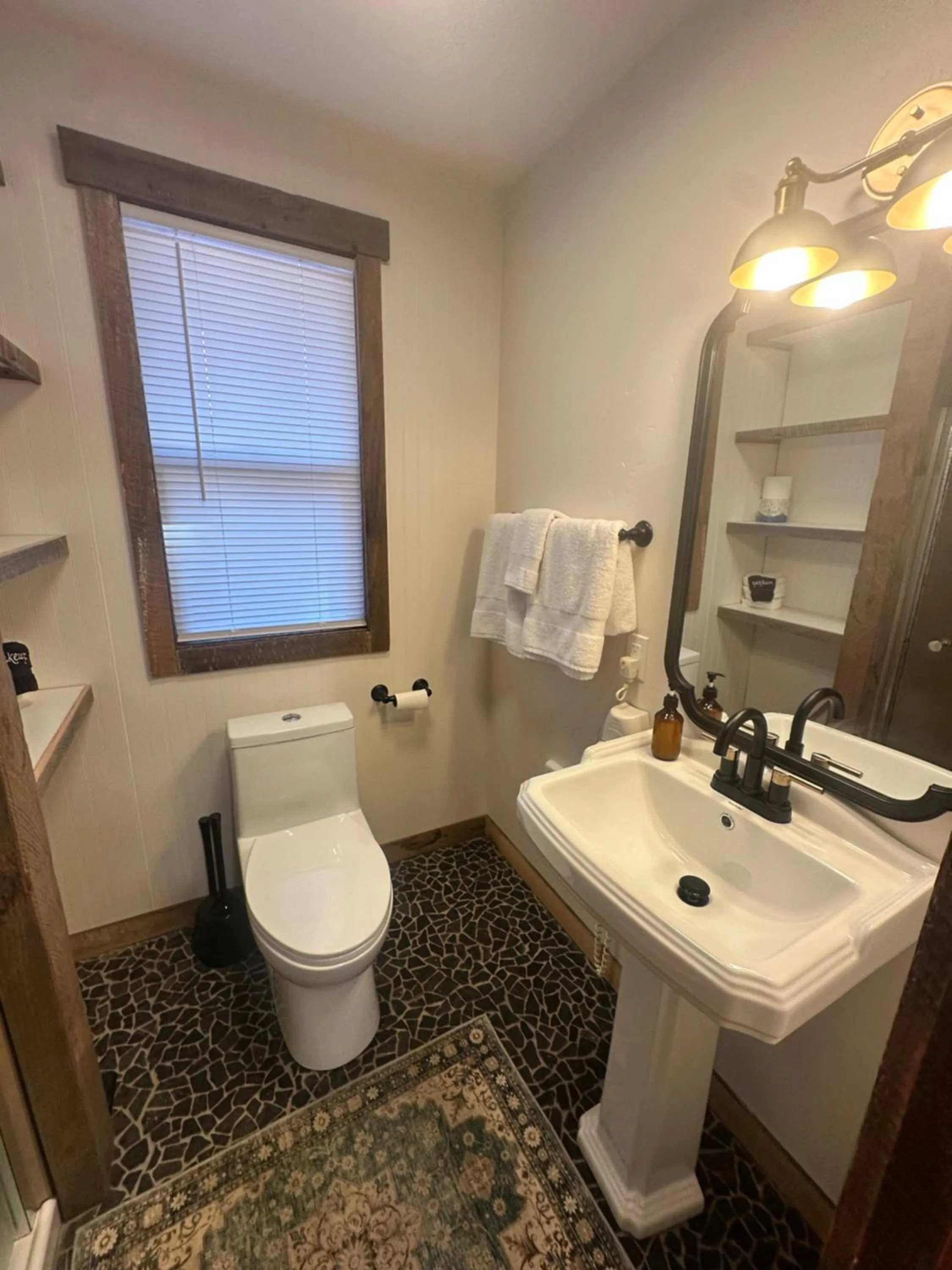 Toilet in Brundage Bungalows