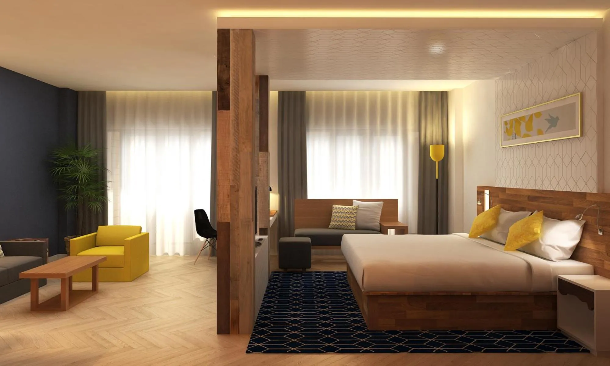 Photo of the whole room, Bed in Pollos Hotel & Gallery