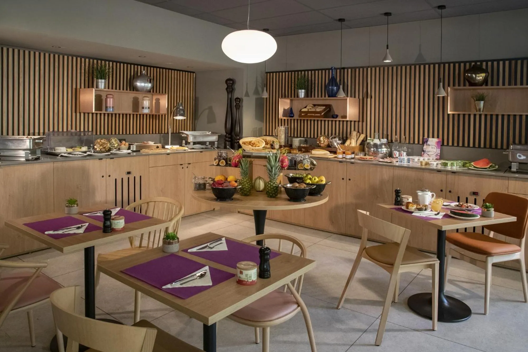 Buffet breakfast in Novotel Antibes Sophia Antipolis