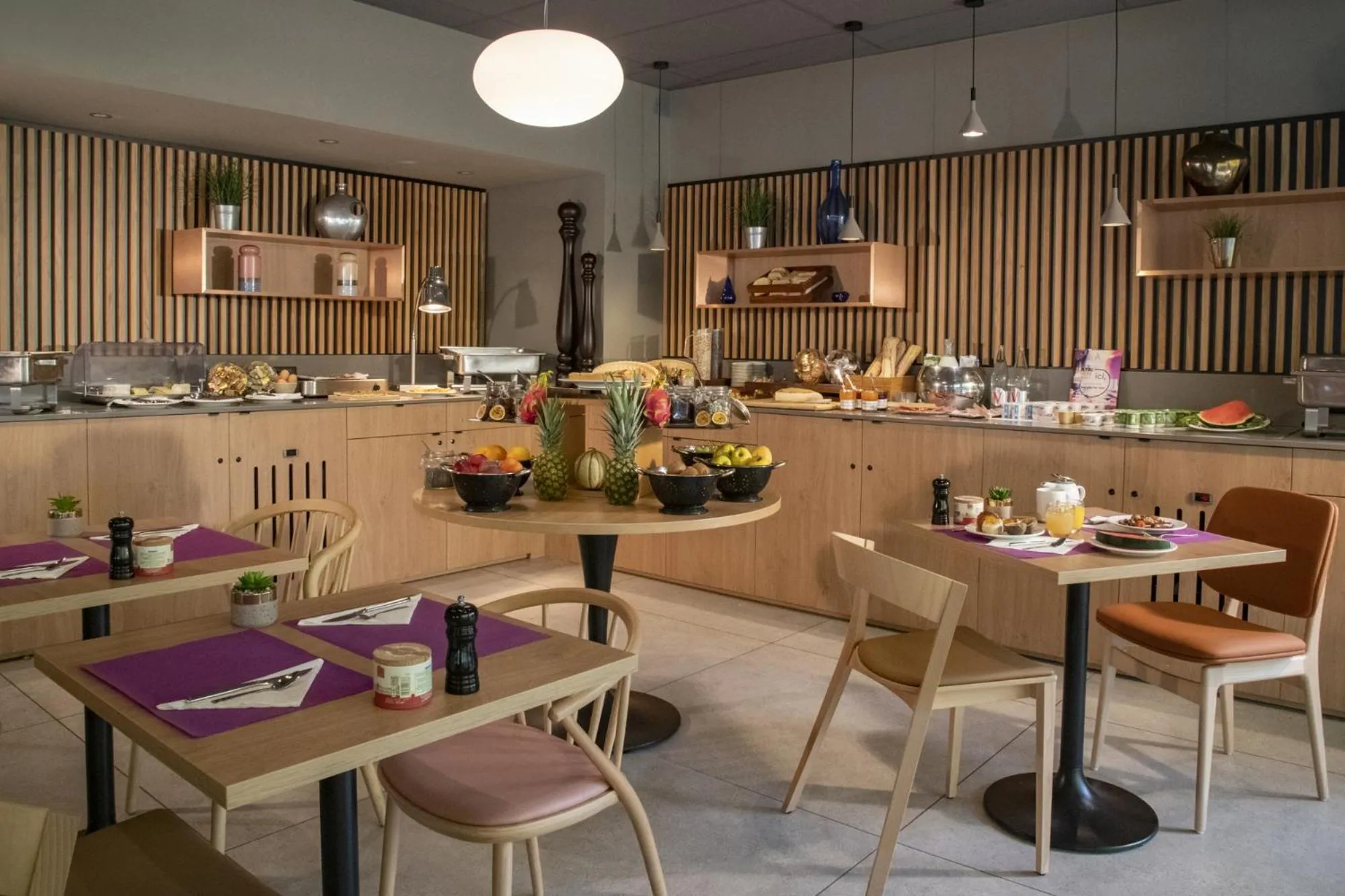 Buffet breakfast in Novotel Antibes Sophia Antipolis