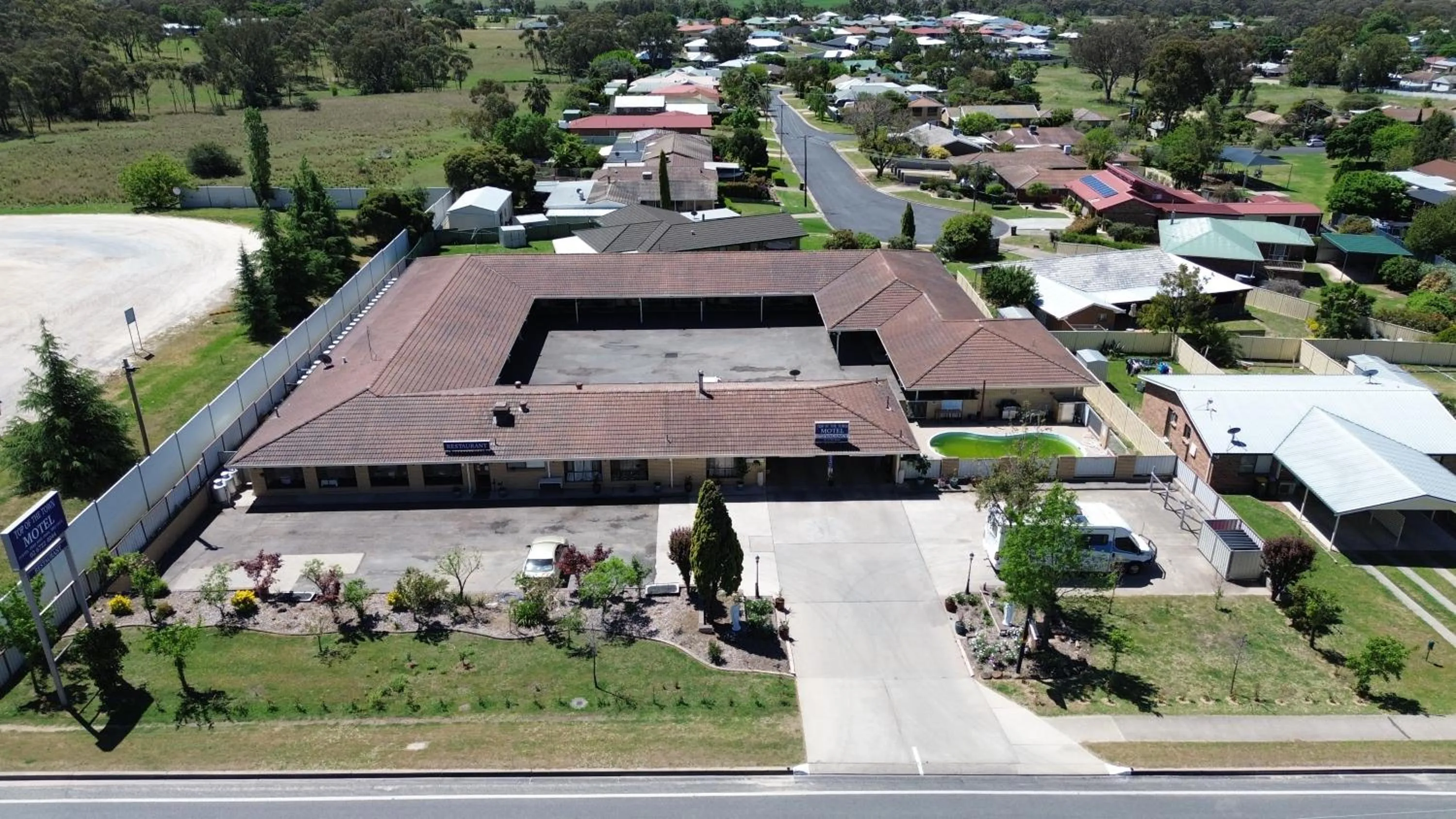 Bird's eye view in Top of the Town Motel