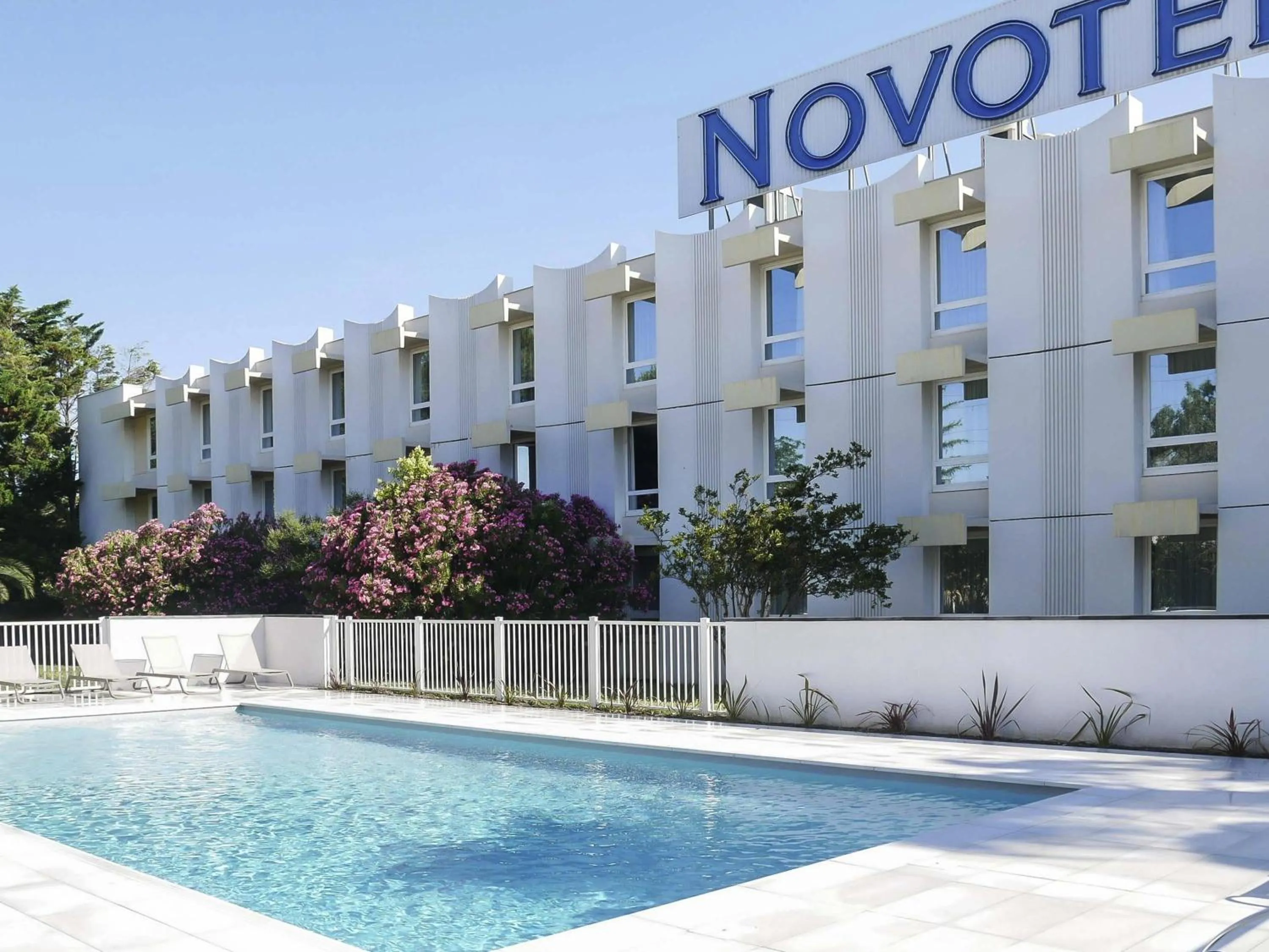 Pool view in Novotel Narbonne Sud A9/A61