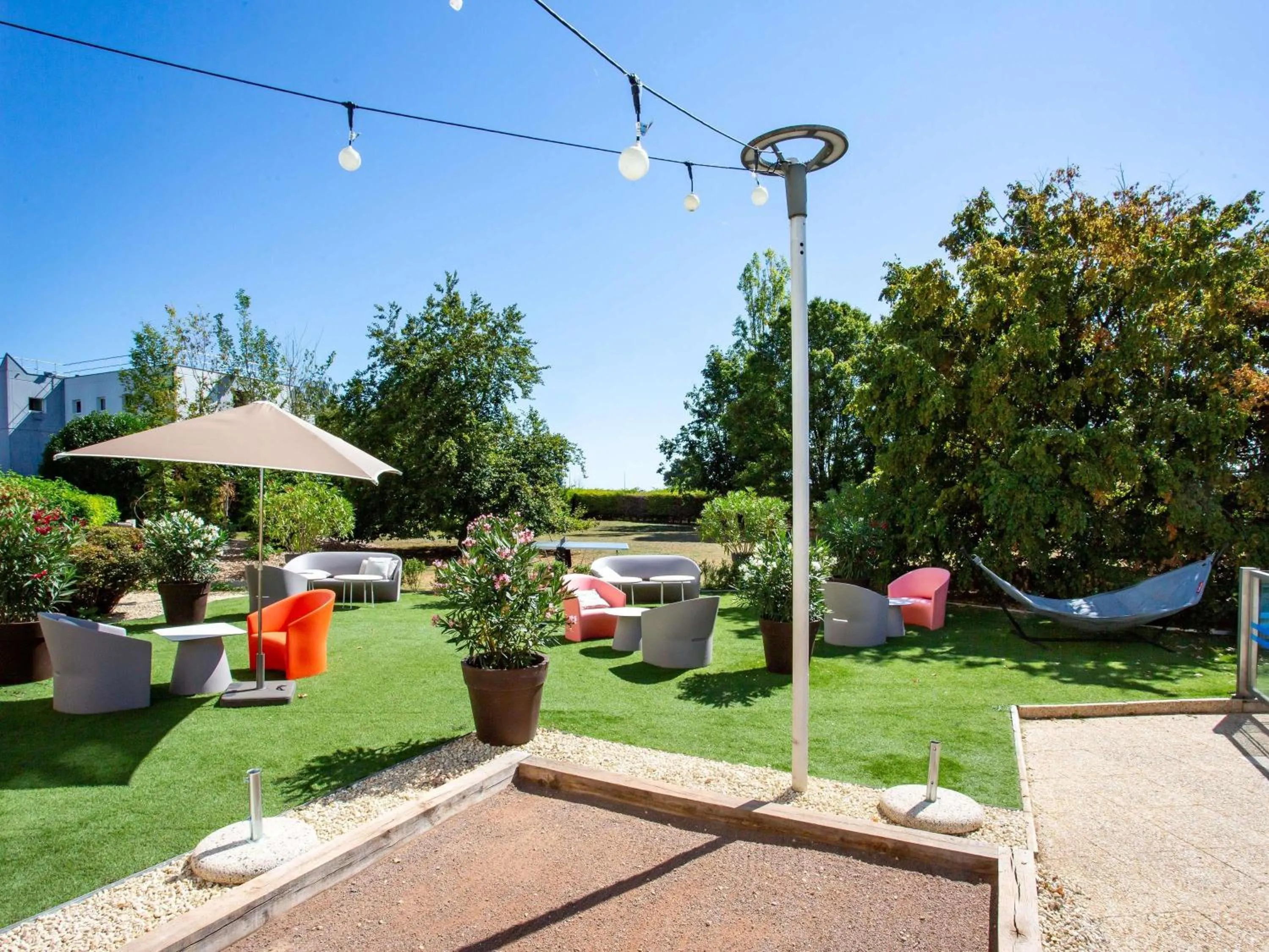 Pool view in Novotel Bourges