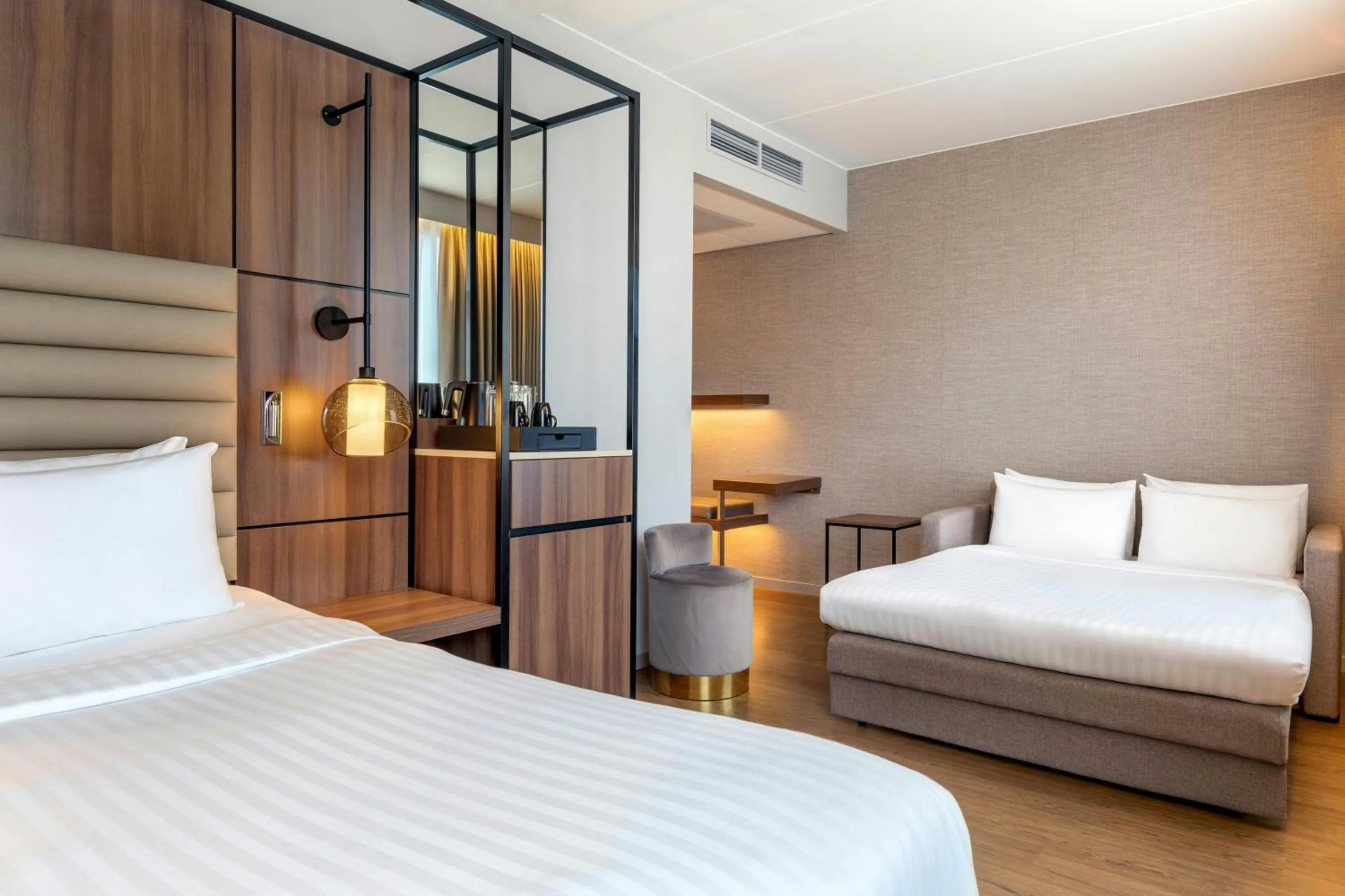 Photo of the whole room, Bed in AC Hotel by Marriott Stockholm Ulriksdal