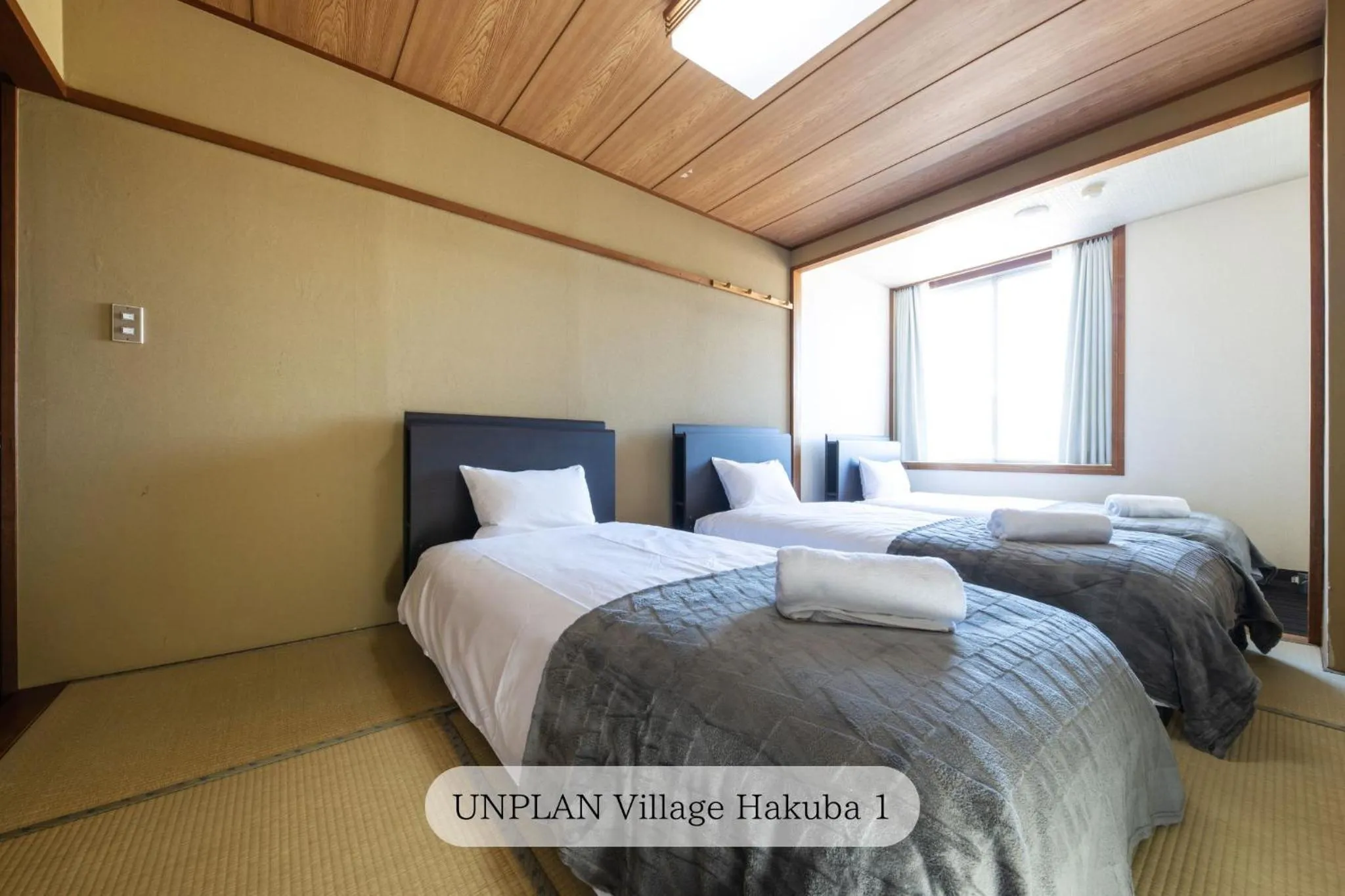 Bed in UNPLAN Village Hakuba