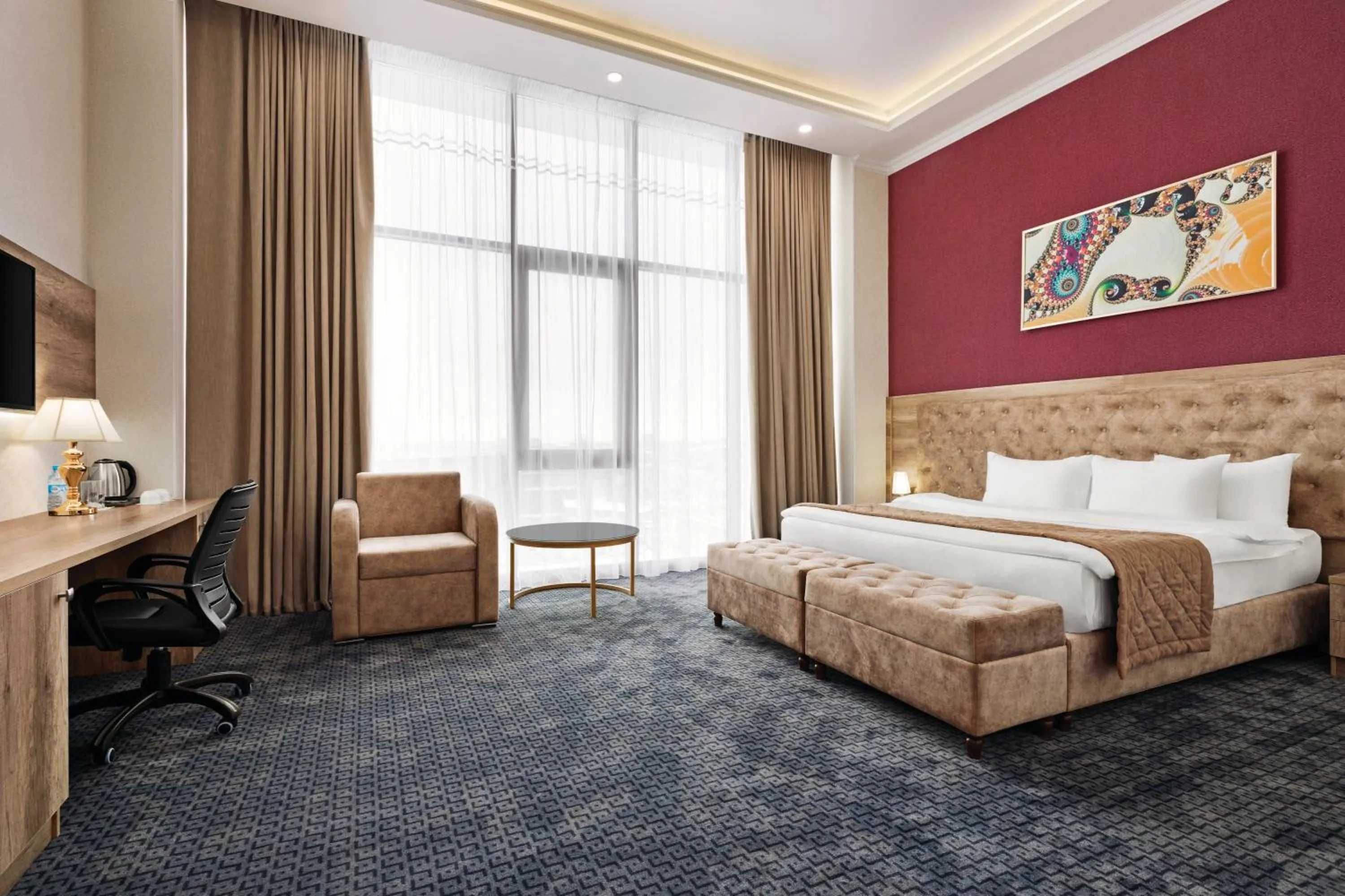 Bedroom, Bed in Ramada by Wyndham Shymkent