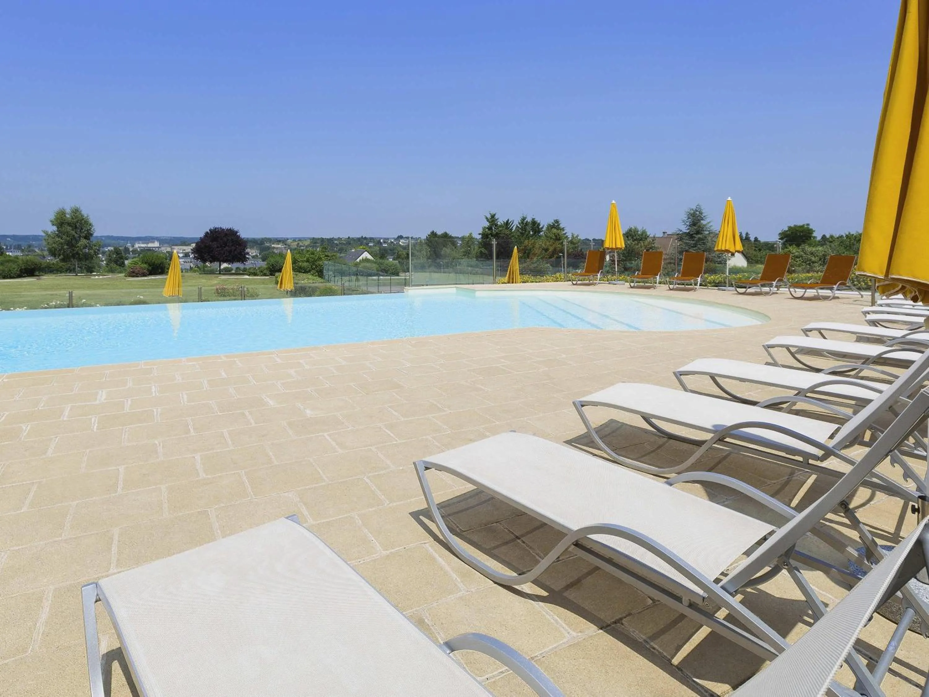 Pool view in Novotel Amboise