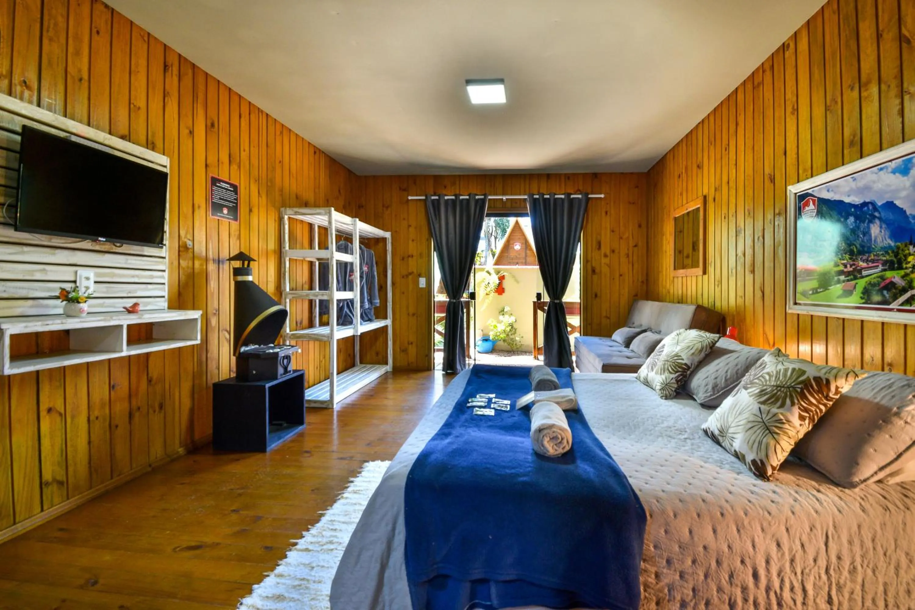 Bed in Pousada Chalé Suiço Bombinhas