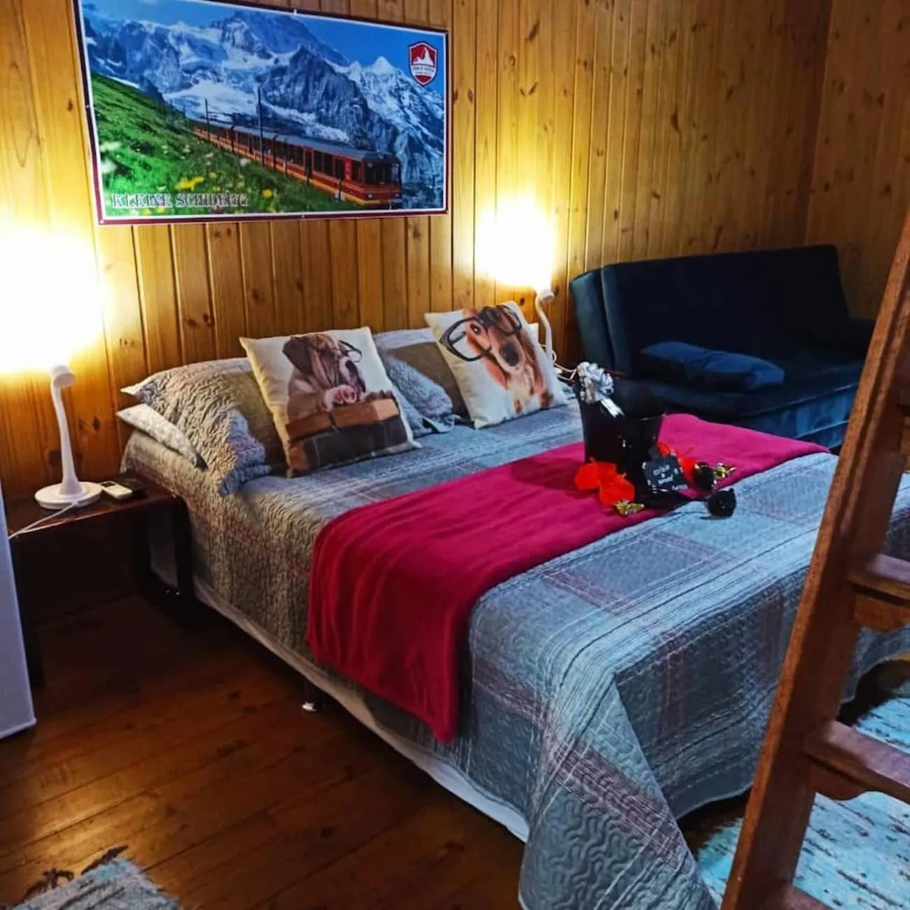 Bedroom, Bed in Pousada Chalé Suiço Bombinhas