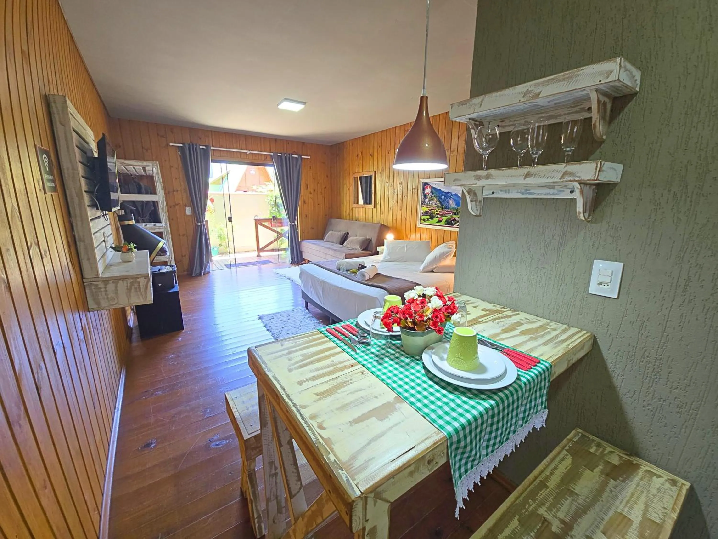 Living room in Chalé Suiço Bombinhas