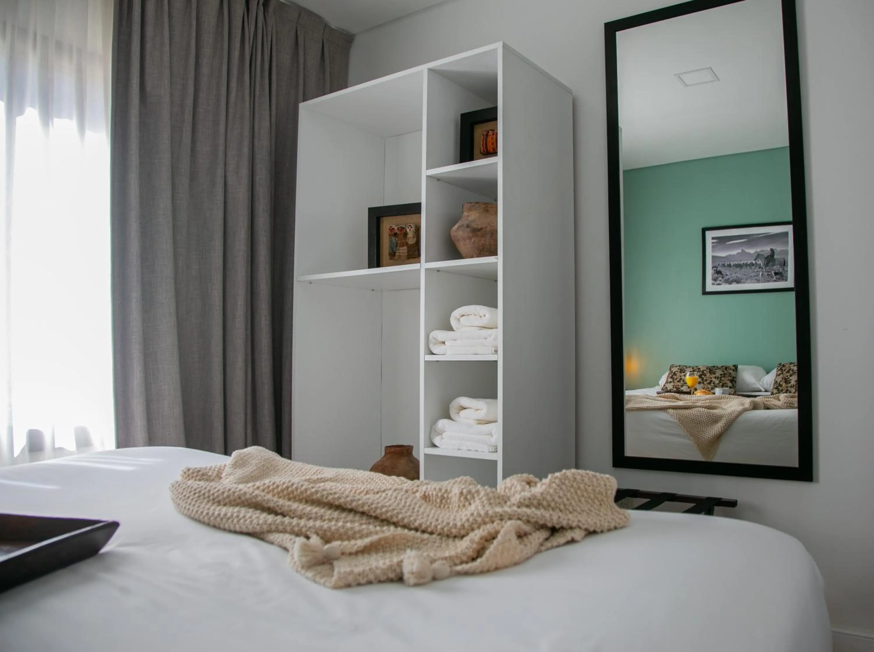 Bed in Senderos Aparts & Suites