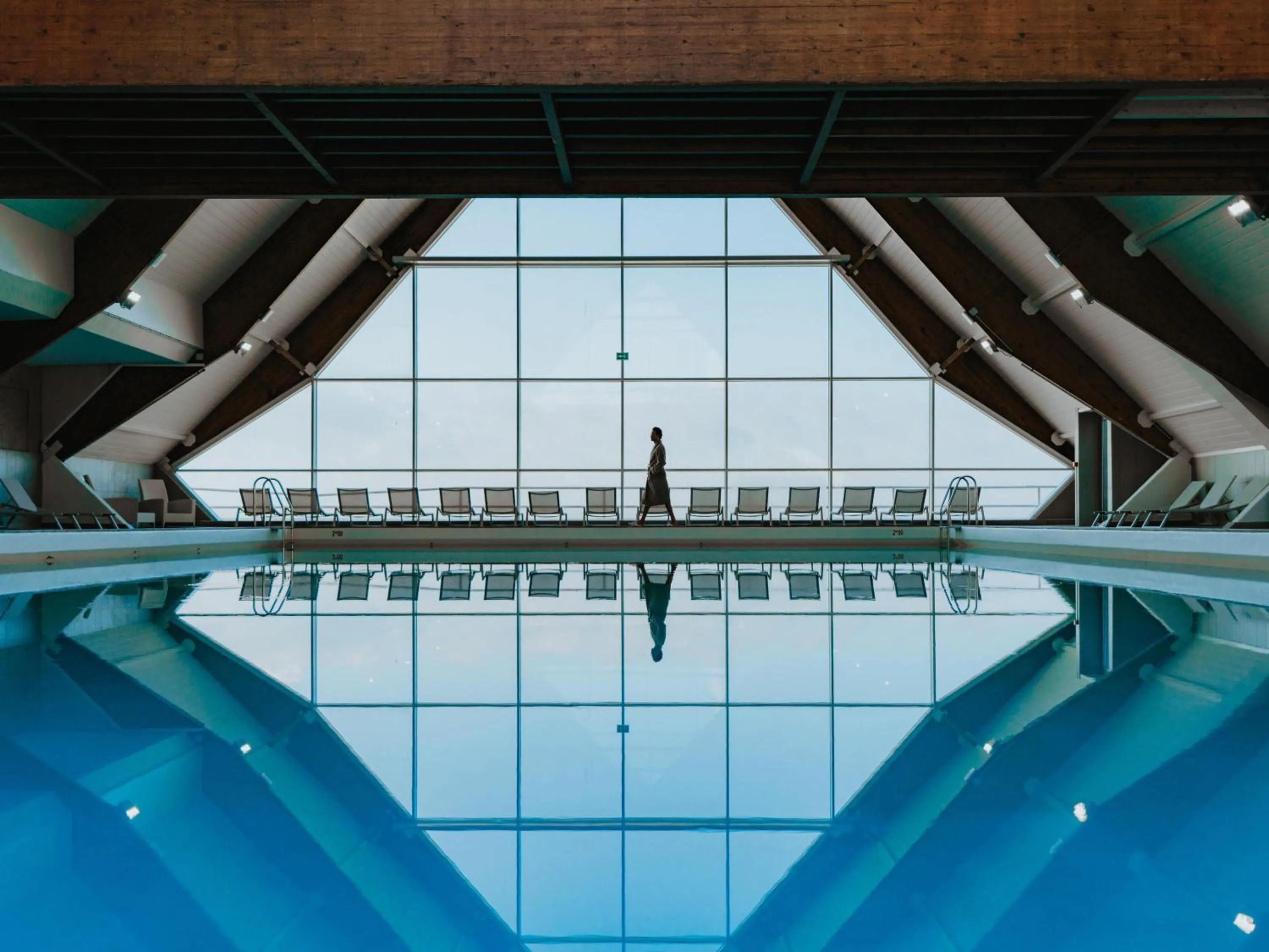 Pool view in Novotel Thalassa Le Touquet