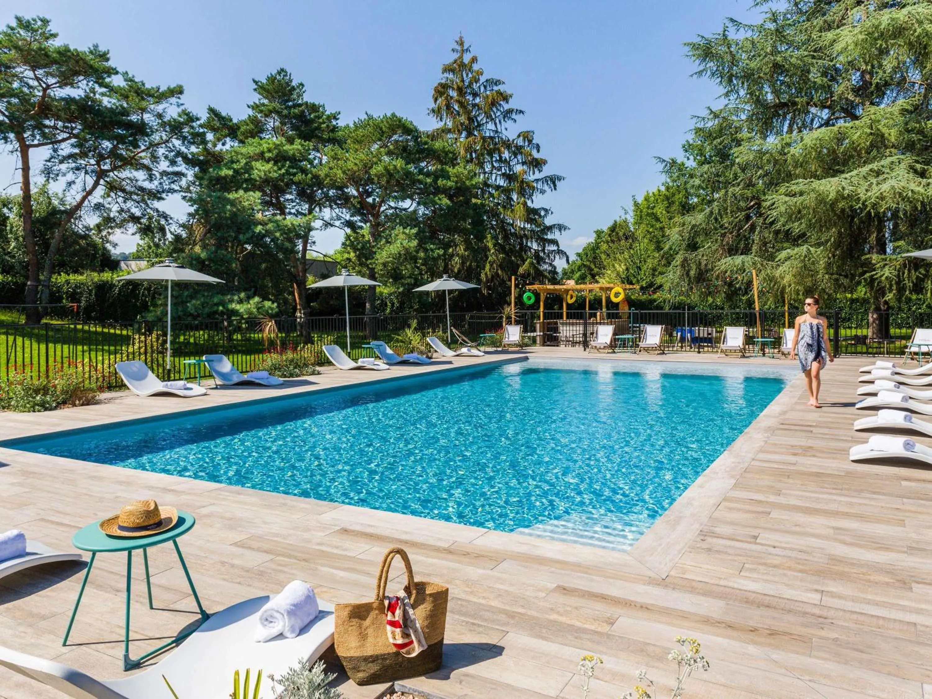 Pool view in Novotel Pau Pyrénées