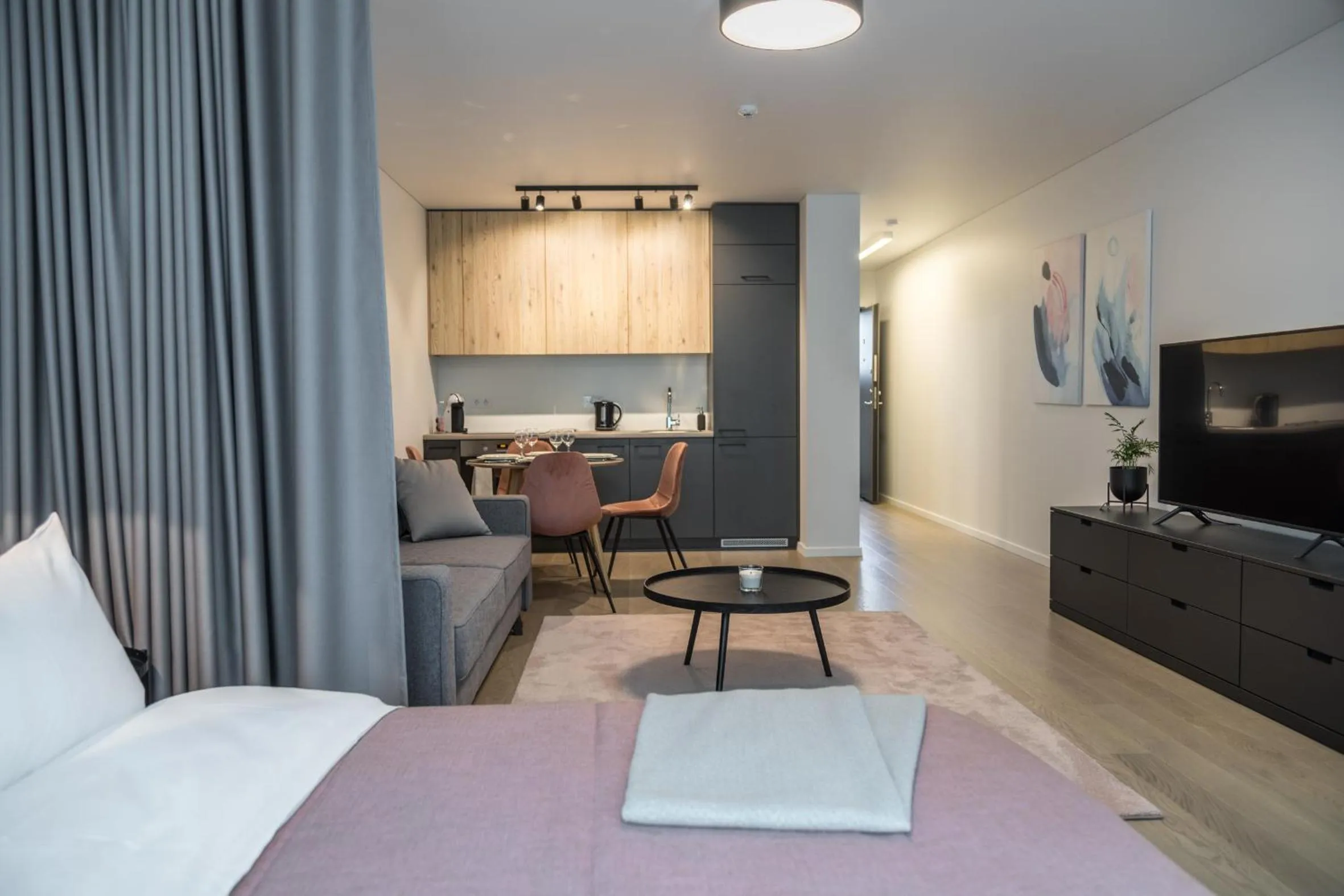 Bed in Apartment Hotel Laisve