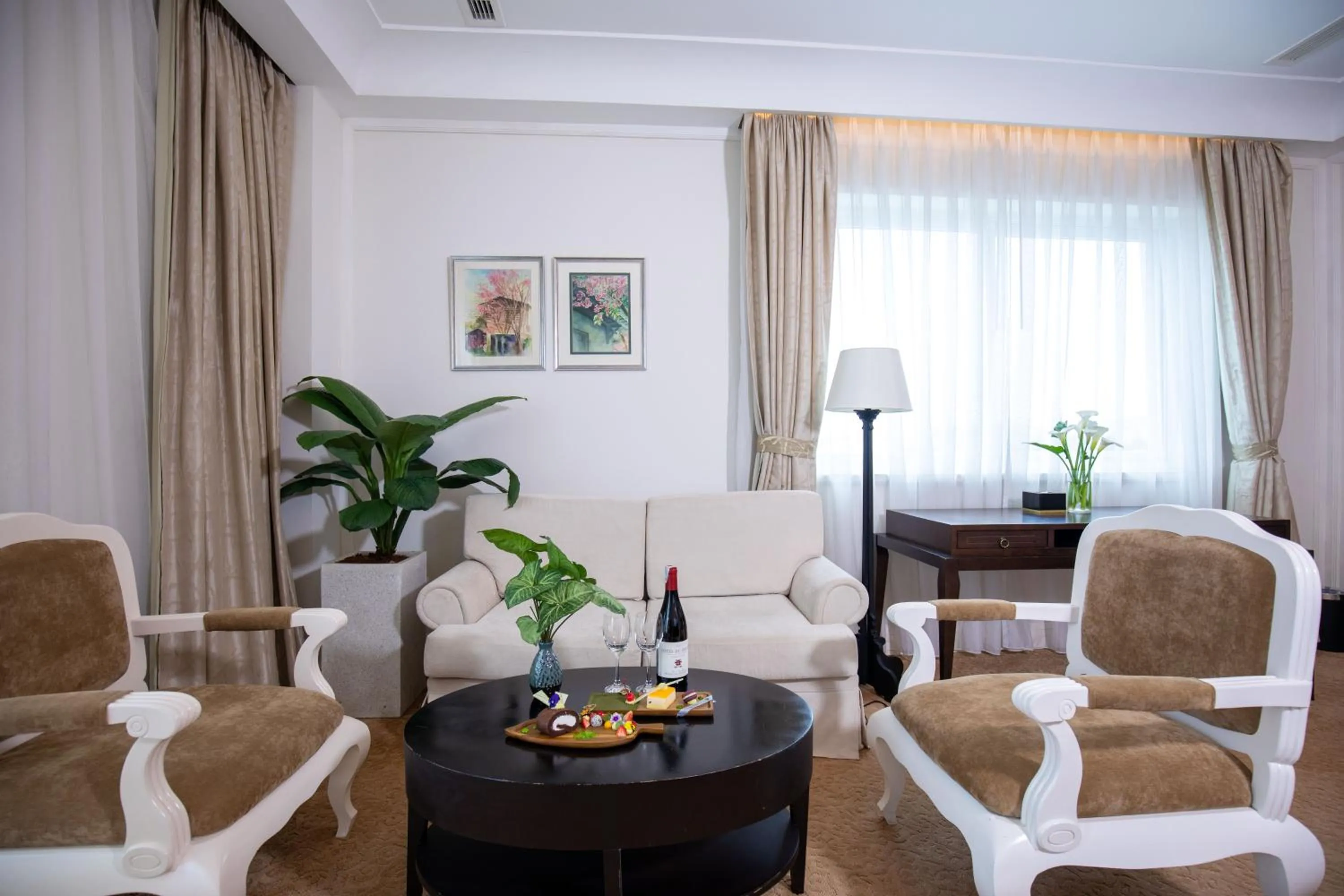 Seating area in La Sapinette Hotel Dalat