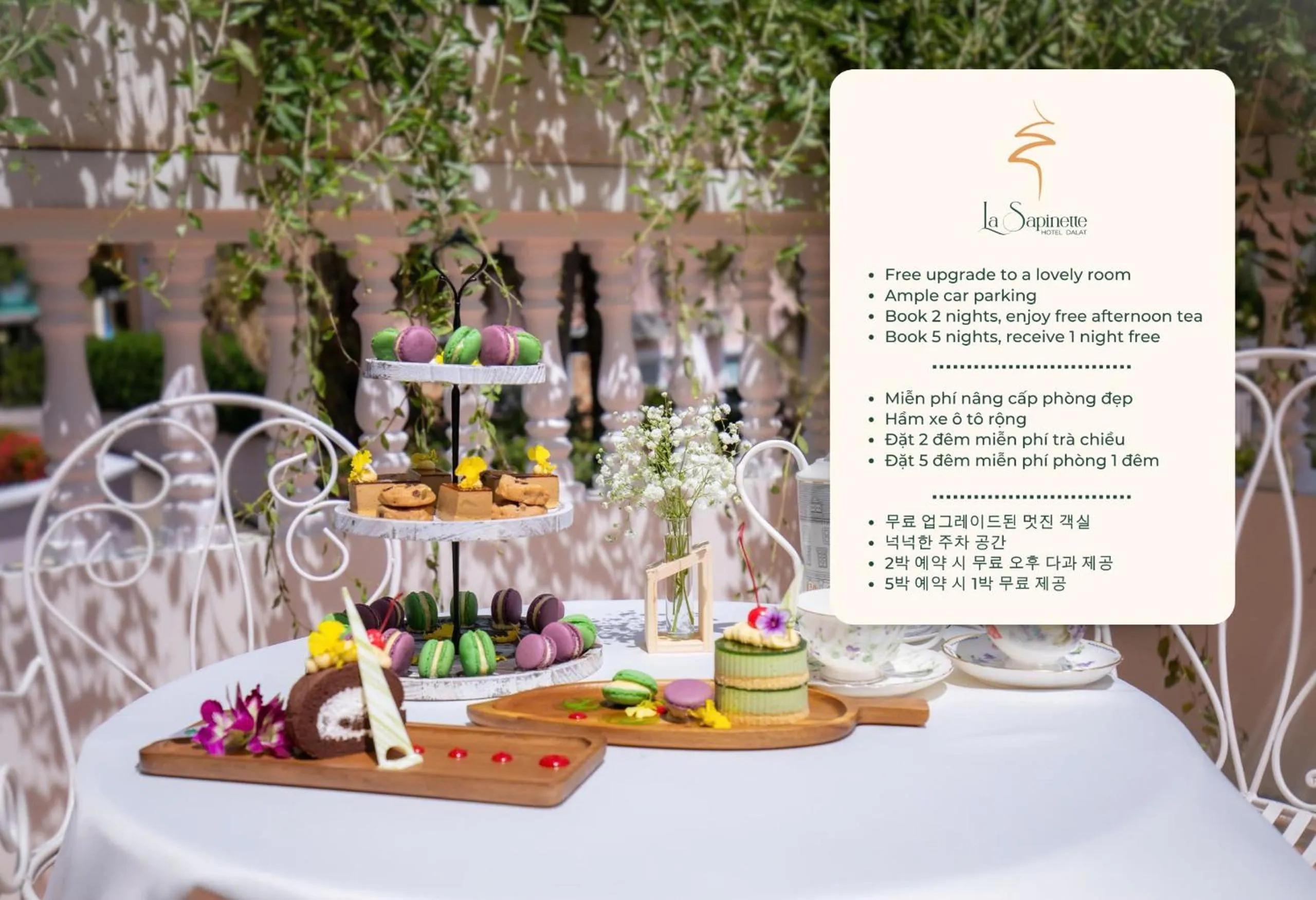 Food and drinks in La Sapinette Hotel Dalat